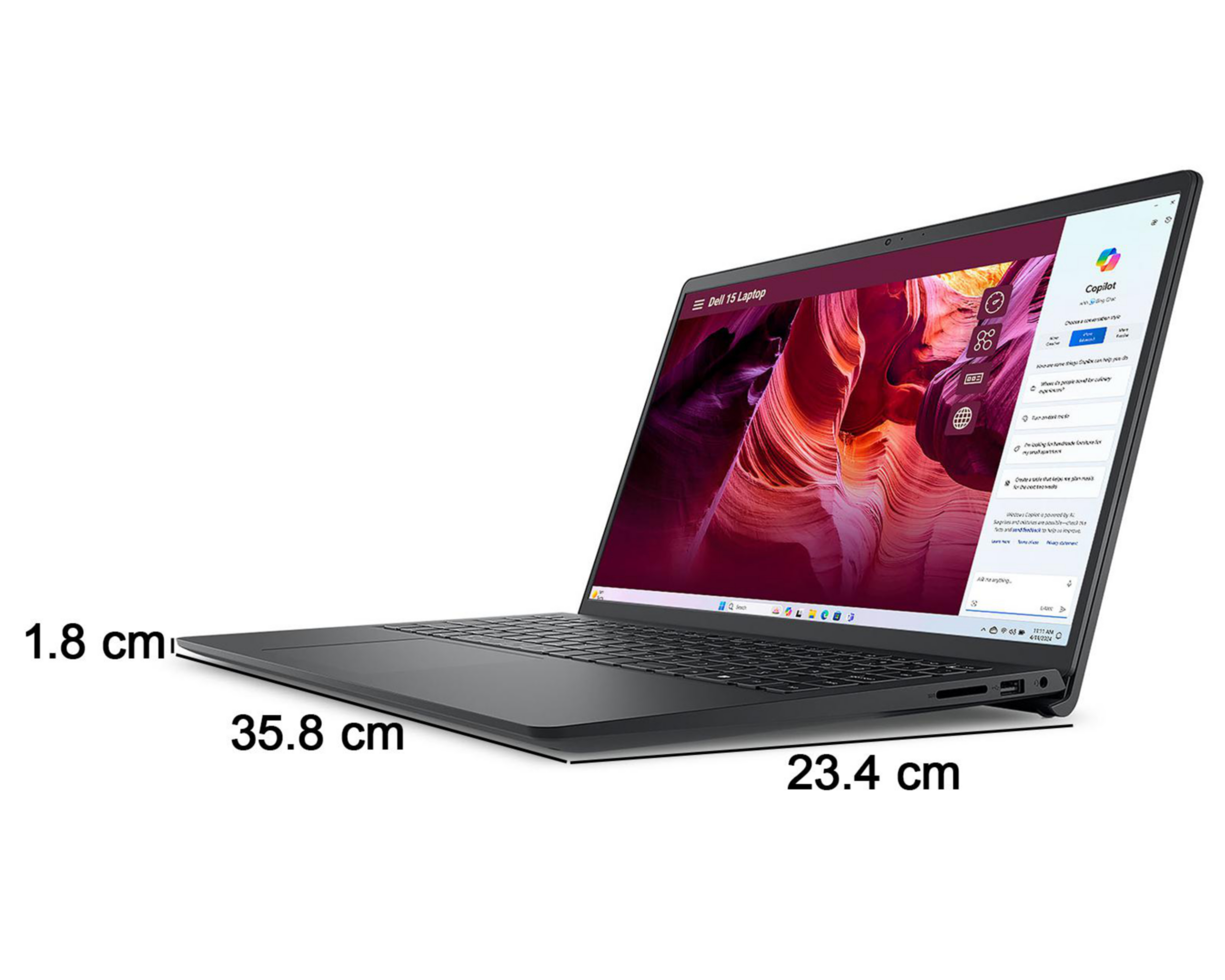 Foto 7 pulgar | Laptop Dell 15 DC15255 15.6 Pulgadas Windows 11 AMD Ryzen 7 16 GB RAM 1 TB SSD Negra
