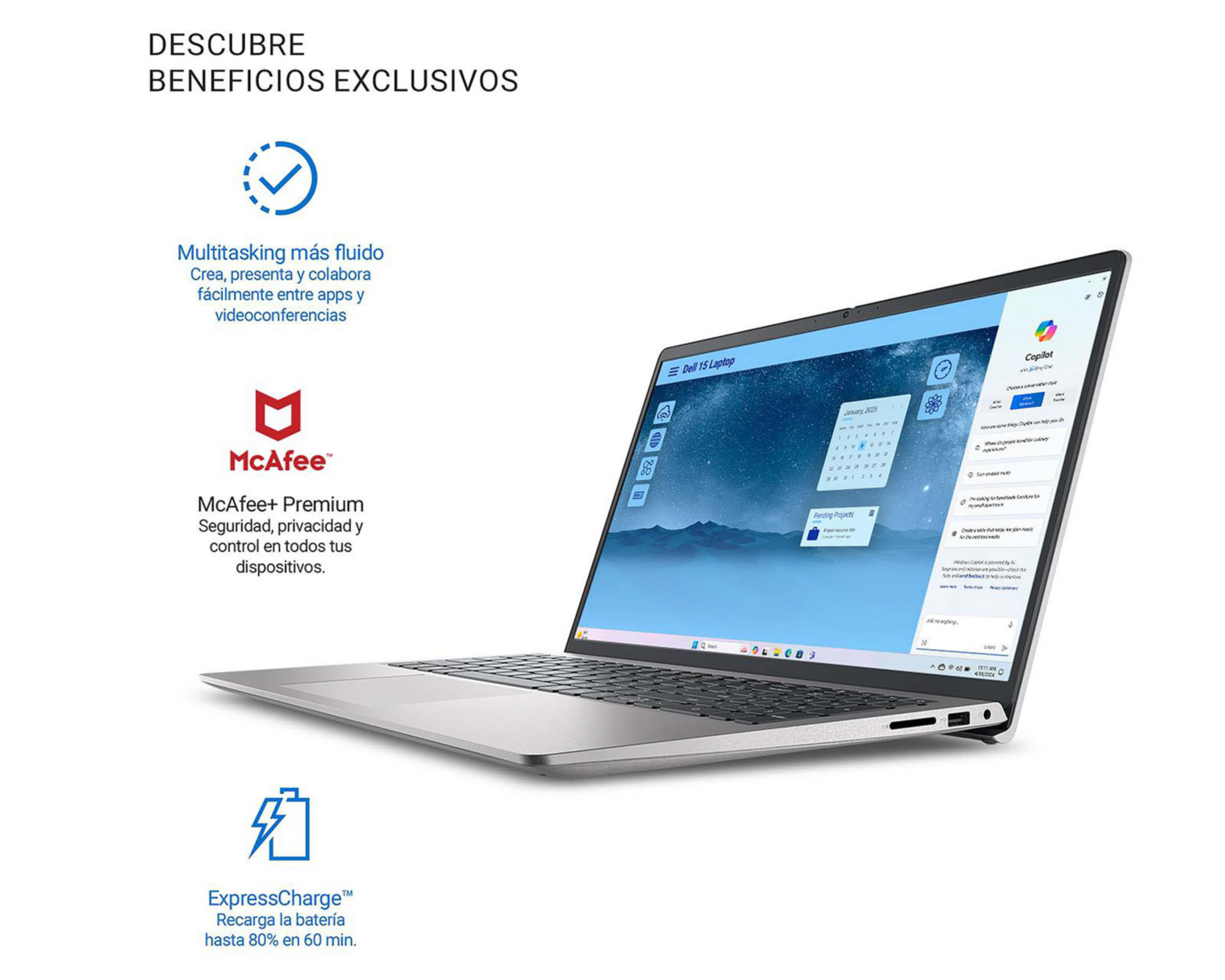 Foto 3 pulgar | Laptop Dell 0Y8RM 15.6 Pulgadas Windows 11 Intel Core i7 16 GB RAM 512 GB SSD Plateada