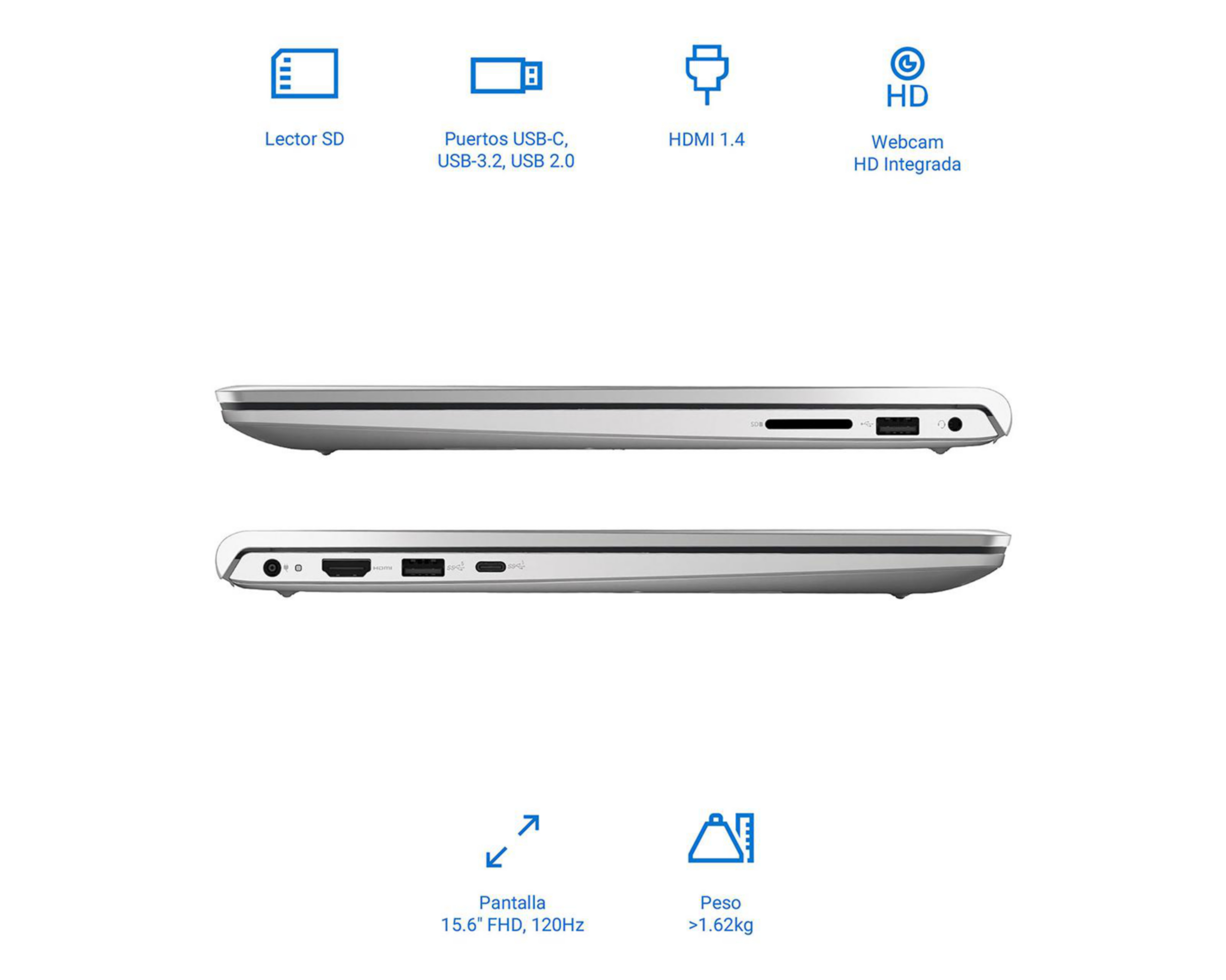 Foto 6 pulgar | Laptop Dell 0Y8RM 15.6 Pulgadas Windows 11 Intel Core i7 16 GB RAM 512 GB SSD Plateada