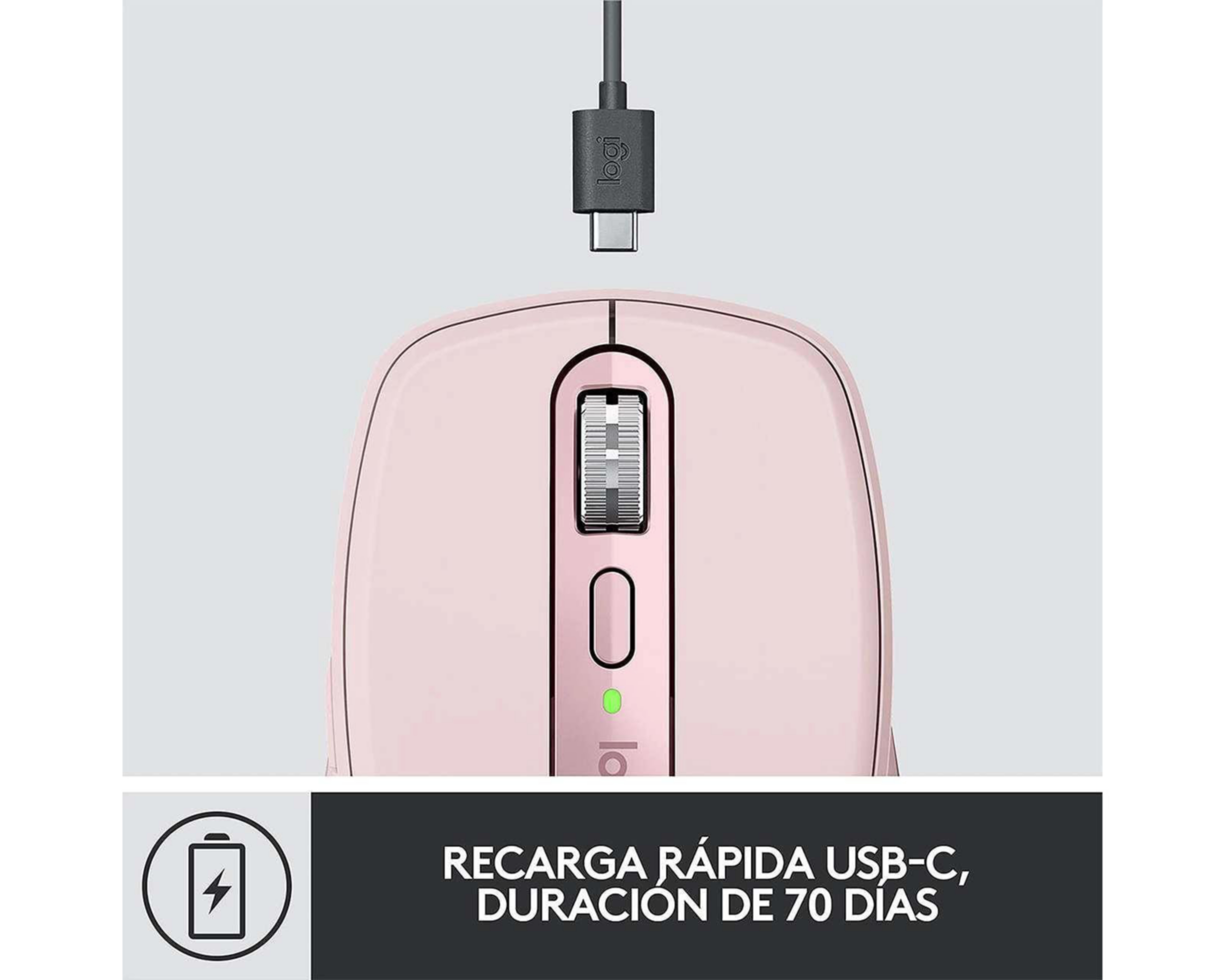 Foto 5 pulgar | Mouse Inalámbrico Logitech 910-005994 Rosa