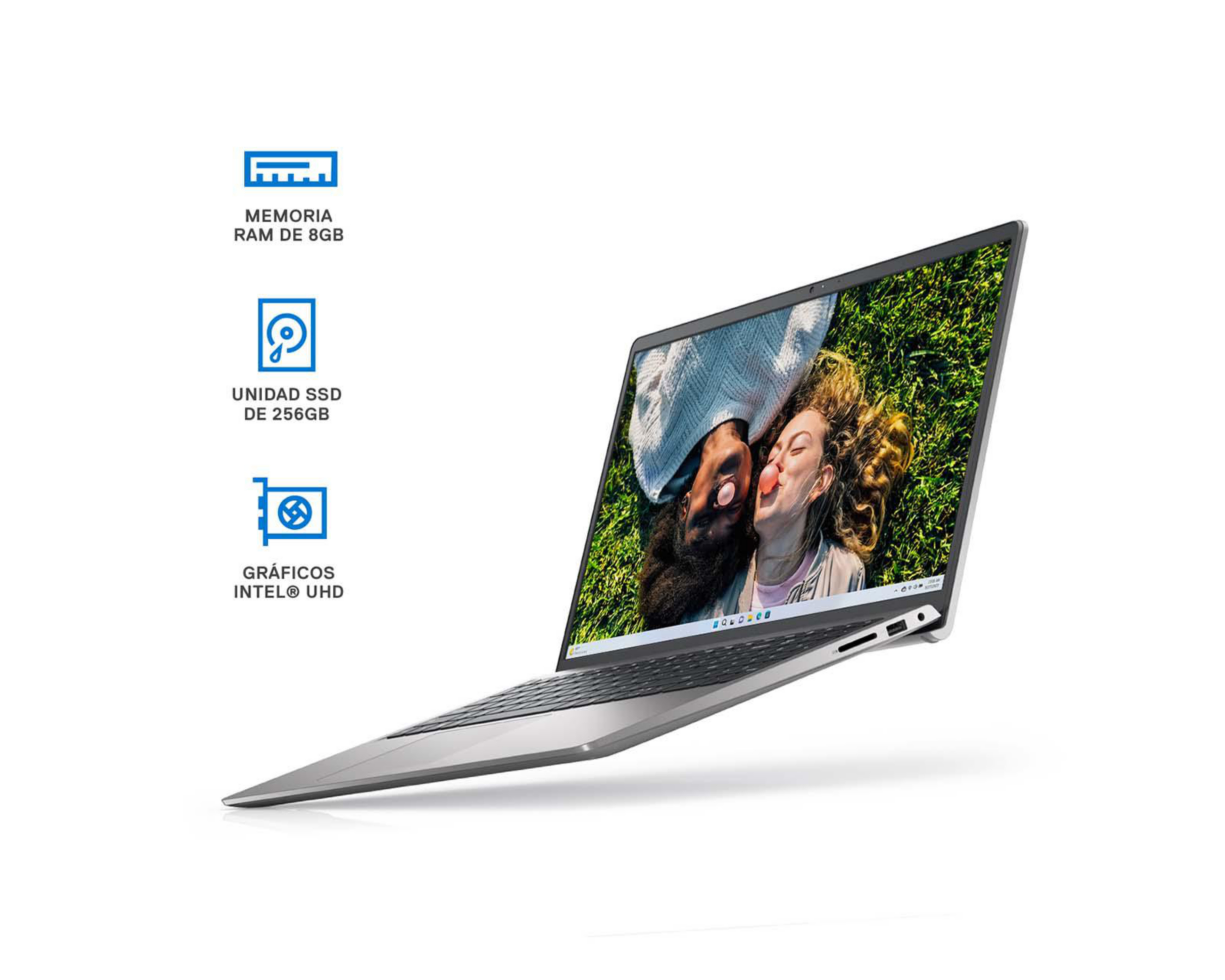 Foto 3 pulgar | Laptop Dell Inspiron 3000 15.6" Windows 11 Intel Core i5 8GB RAM 256 SSD Plata