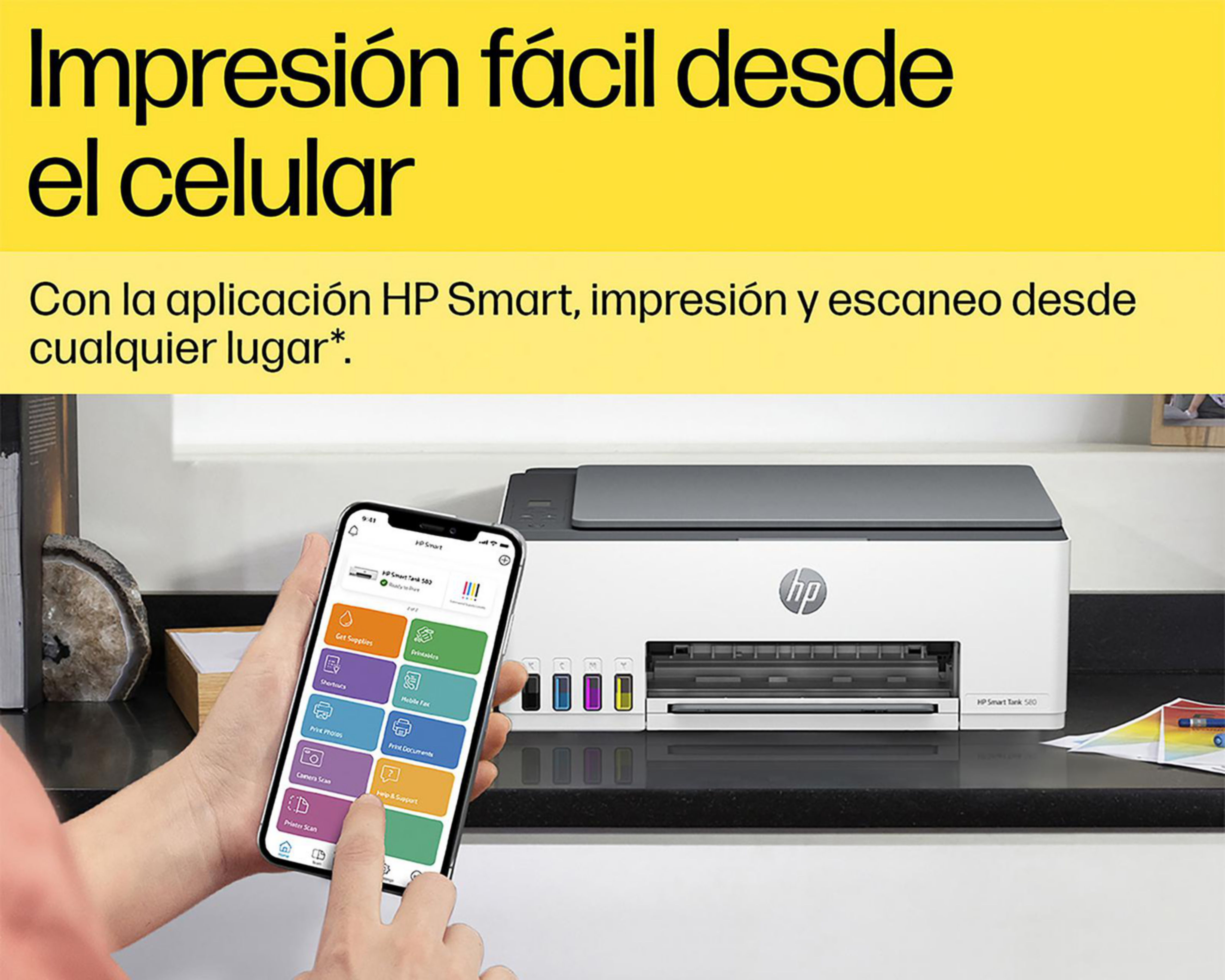 Foto 7 | Multifuncional HP de Inyección Smart Tank 580