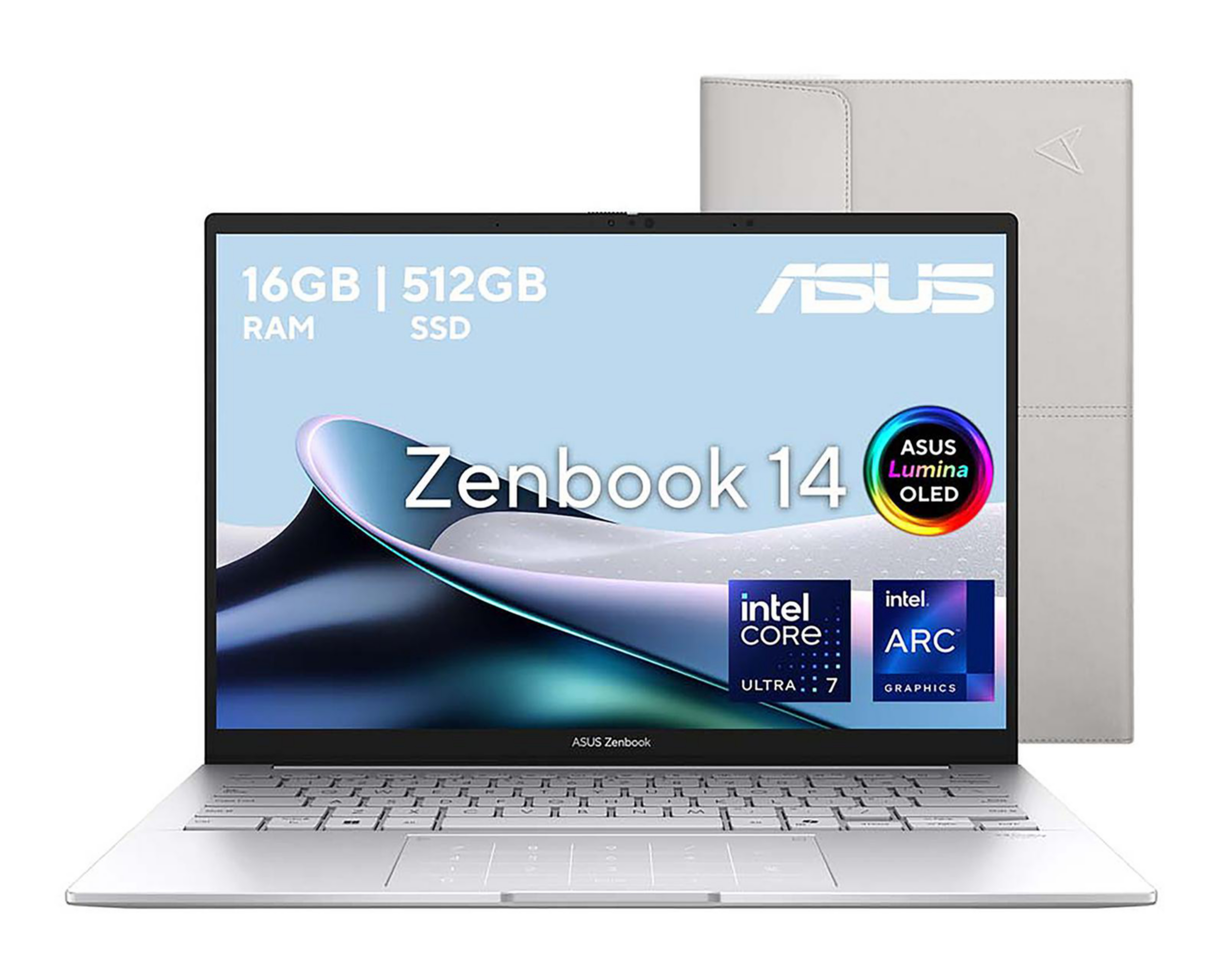 Foto 2 pulgar | Laptop Asus Zenbook 14 Pulgadas Windows 11 Home Intel Core Ultra 7 16 GB RAM 512 GB SSD Plateada