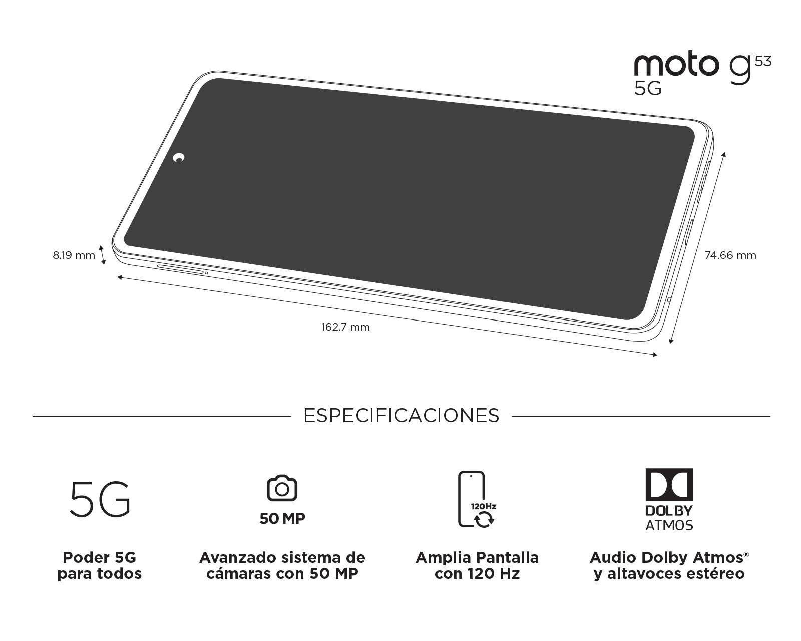 Foto 9 pulgar | Telcel Motorola Moto G53 128 GB Azul