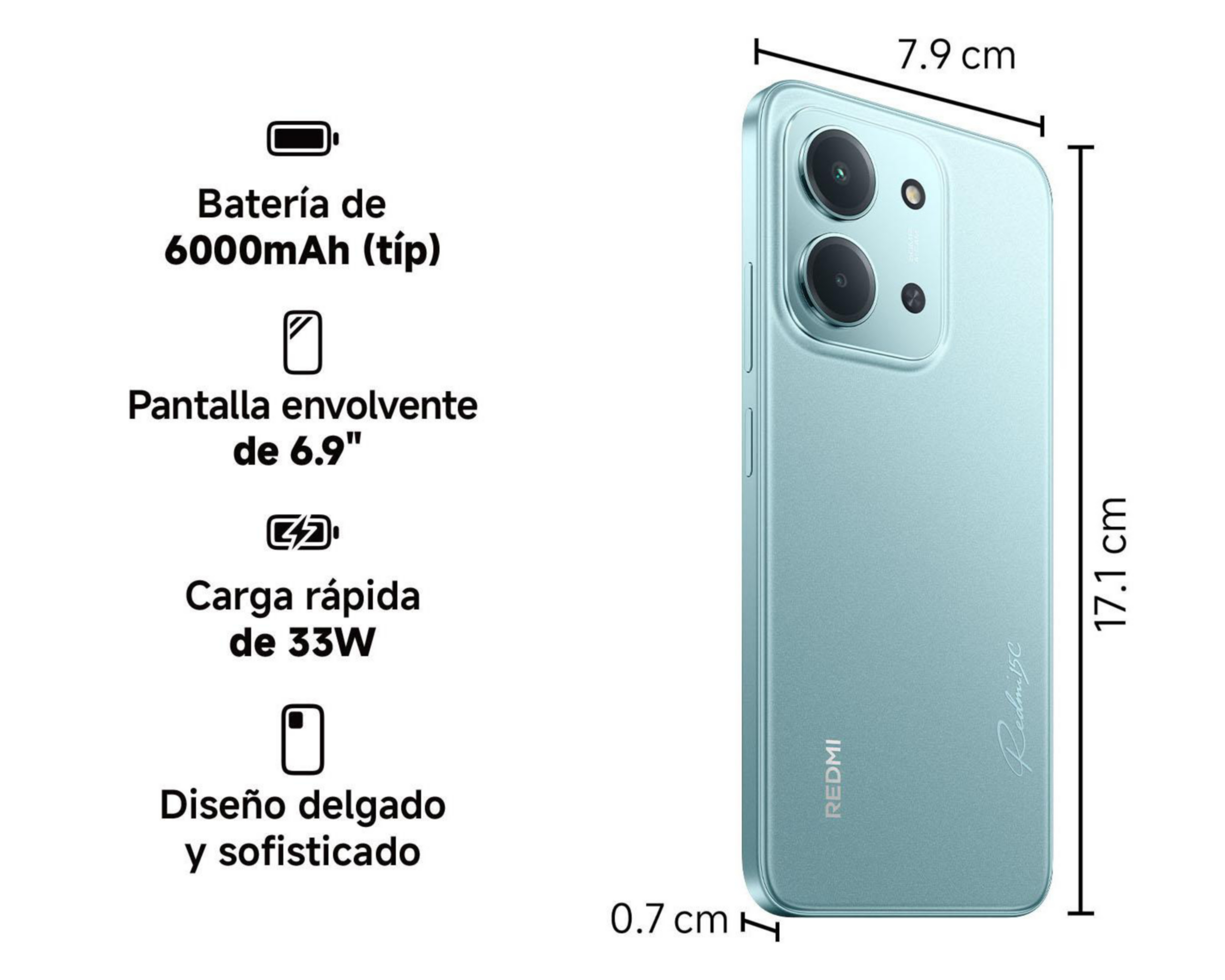 Foto 11 pulgar | Celular Xiaomi Redmi 15C Liberado 128 GB Verde