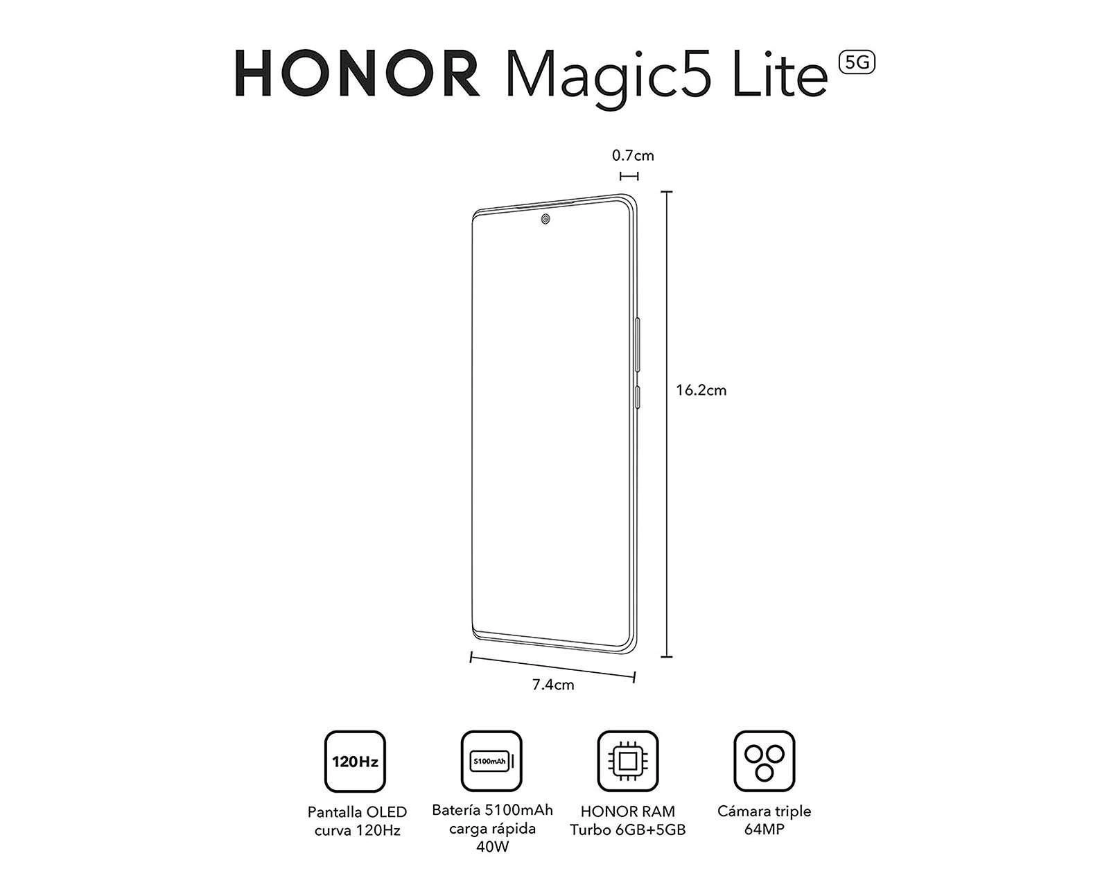 Foto 6 pulgar | AT&T Honor Magic 5 Lite 128 GB Verde + Audífonos Honor Choice x3 Lite
