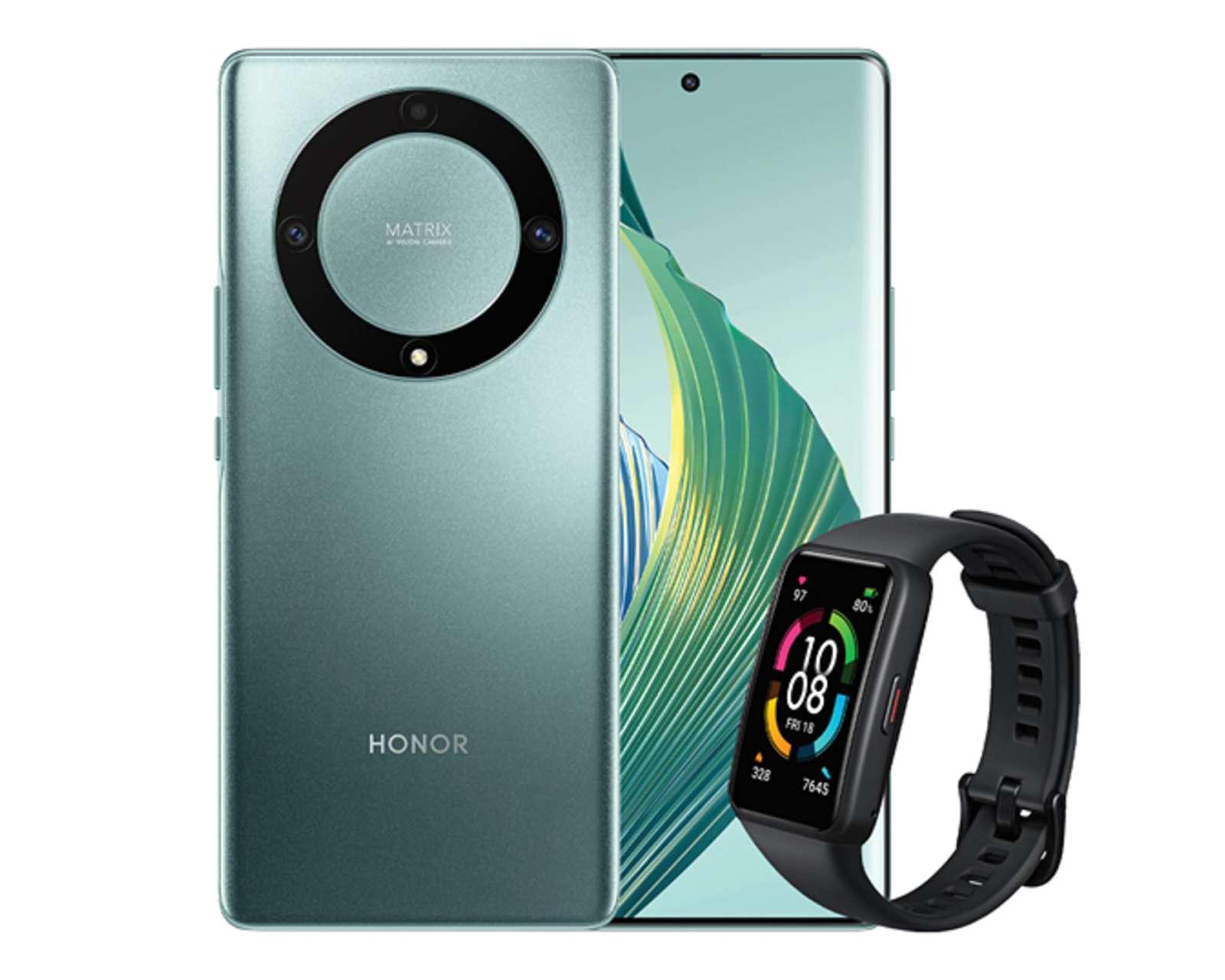 Foto 2 pulgar | Movistar Honor Magic 5 Lite 128 GB Verde + Honor Band 6