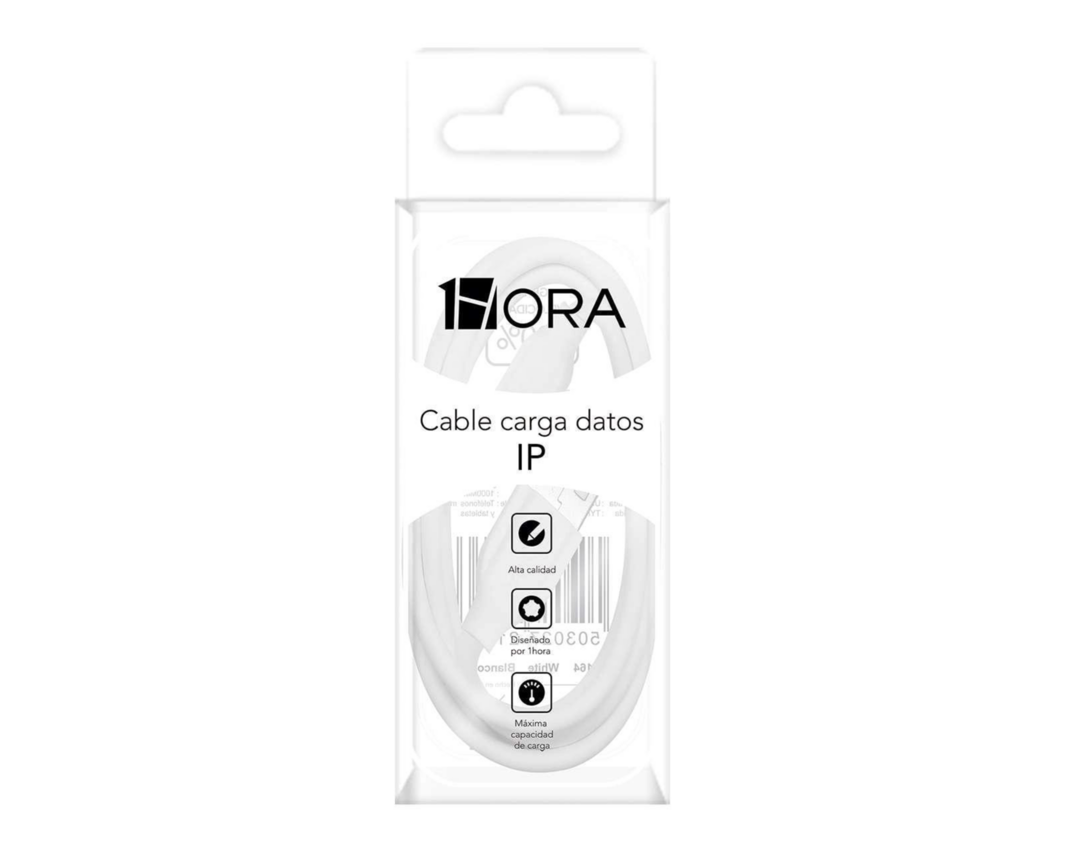 Foto 3 pulgar | Cable 1Hora Lightning - USB de 1 Metro