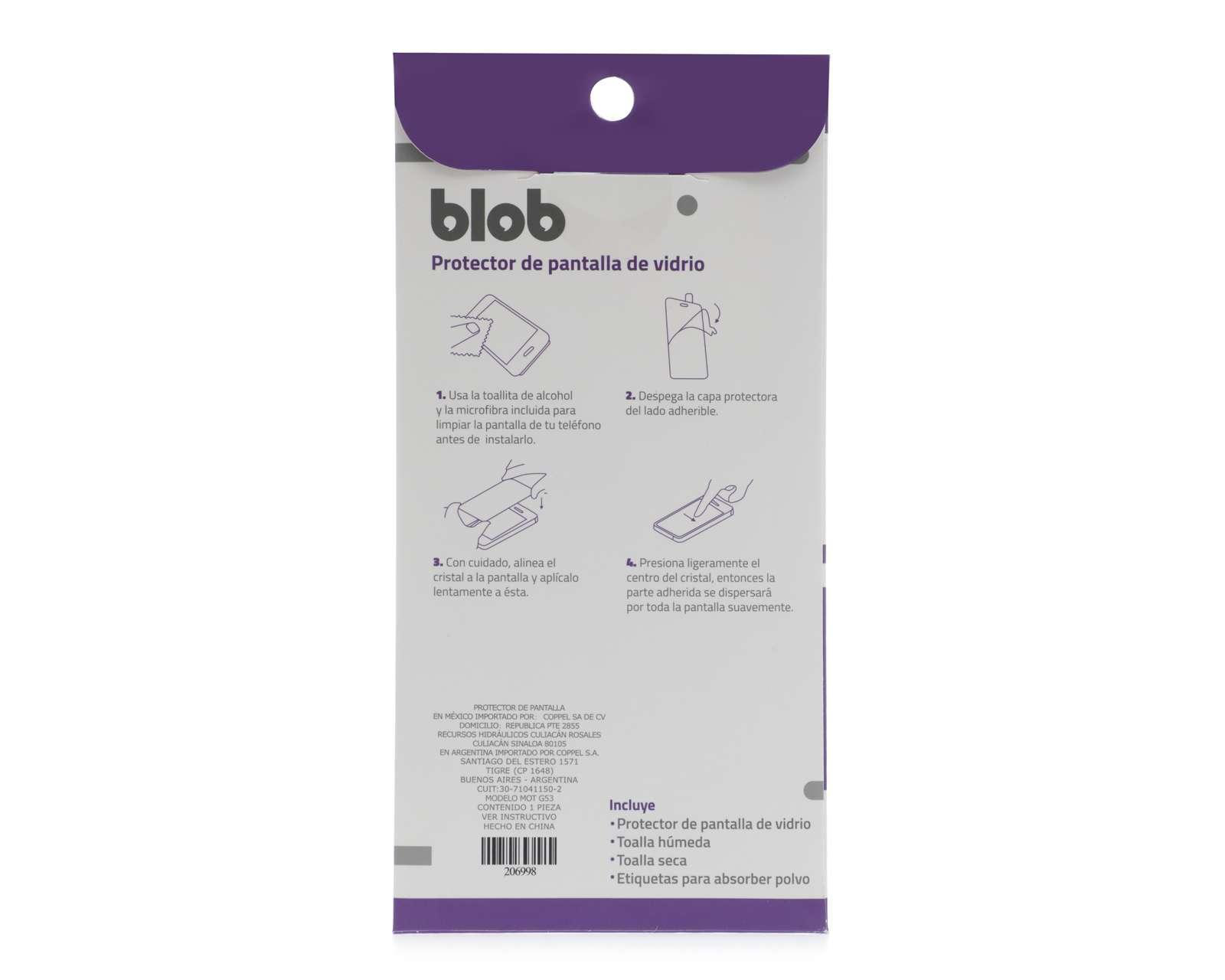 Foto 3 pulgar | Protector de Pantalla Blob para Motorola G53