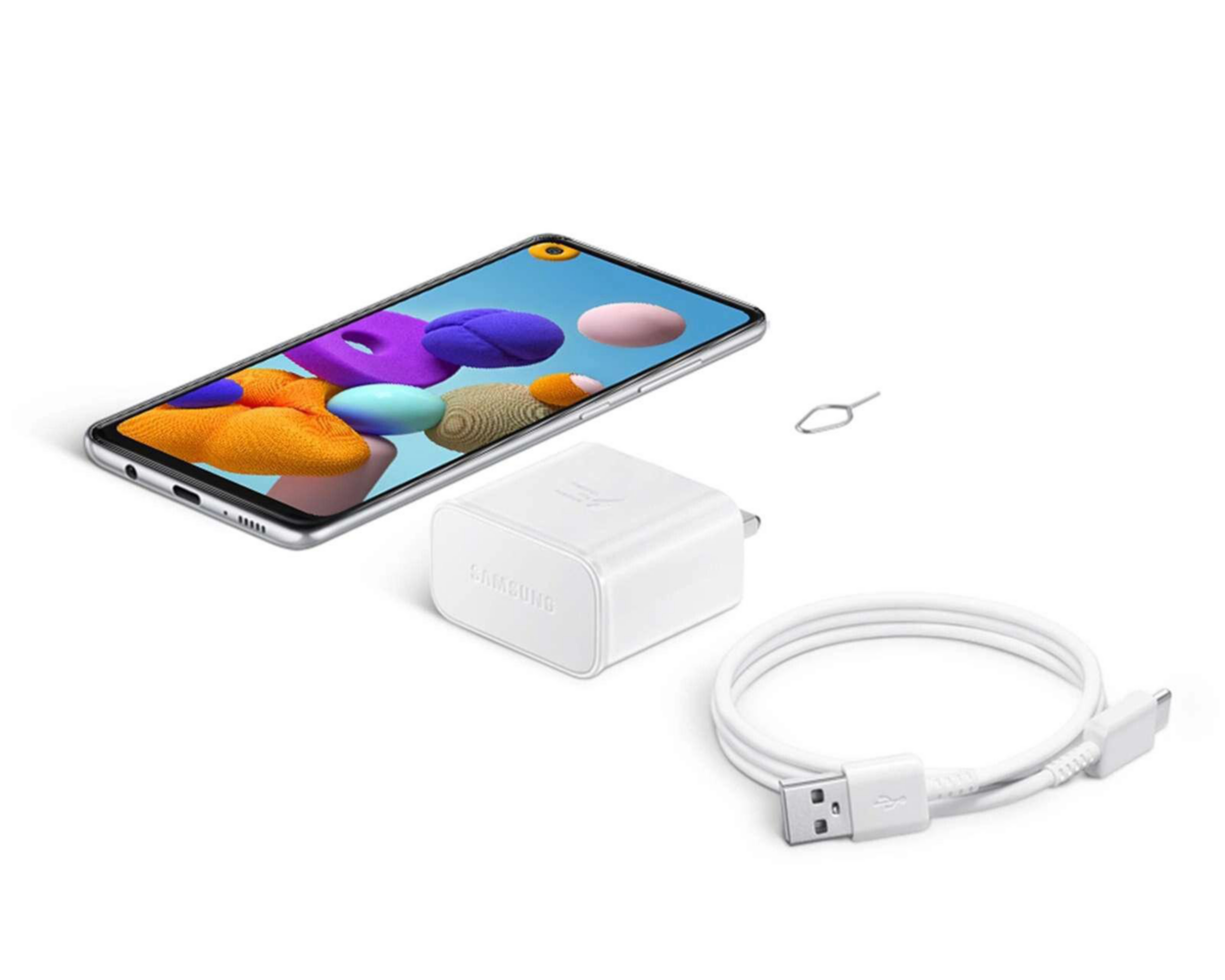 Foto 7 pulgar | ATT&T/Unefon Samsung Galaxy A21S 64 GB Plata
