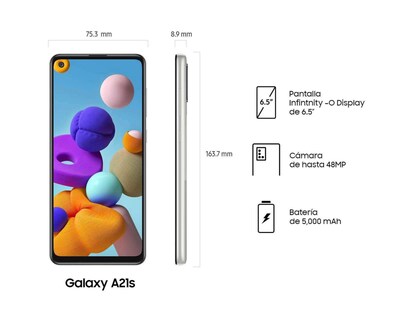 Foto 7 | ATT&T/Unefon Samsung Galaxy A21S 64 GB Plata