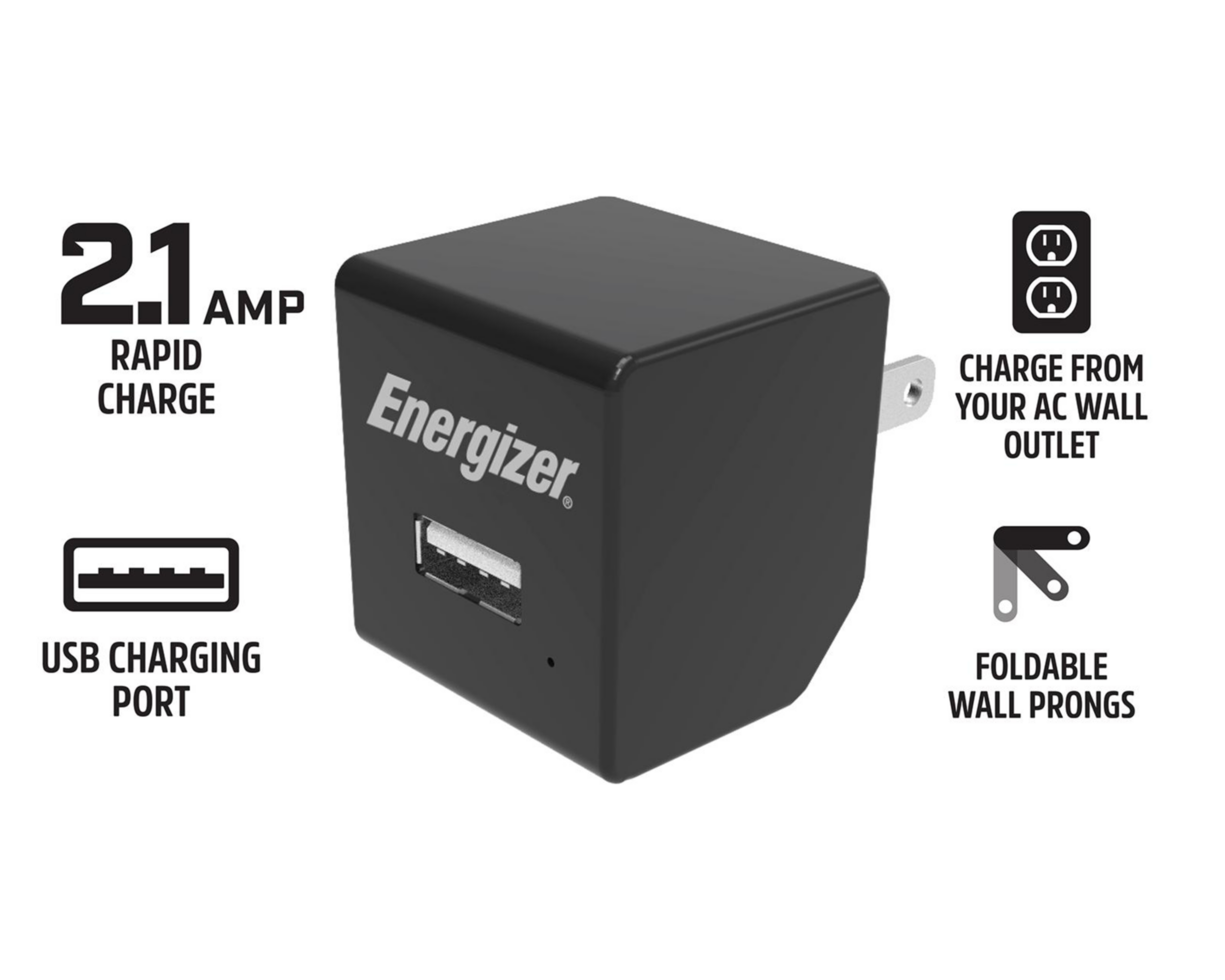 Foto 4 | Adaptador de Corriente Energizer con Entrada USB 12W