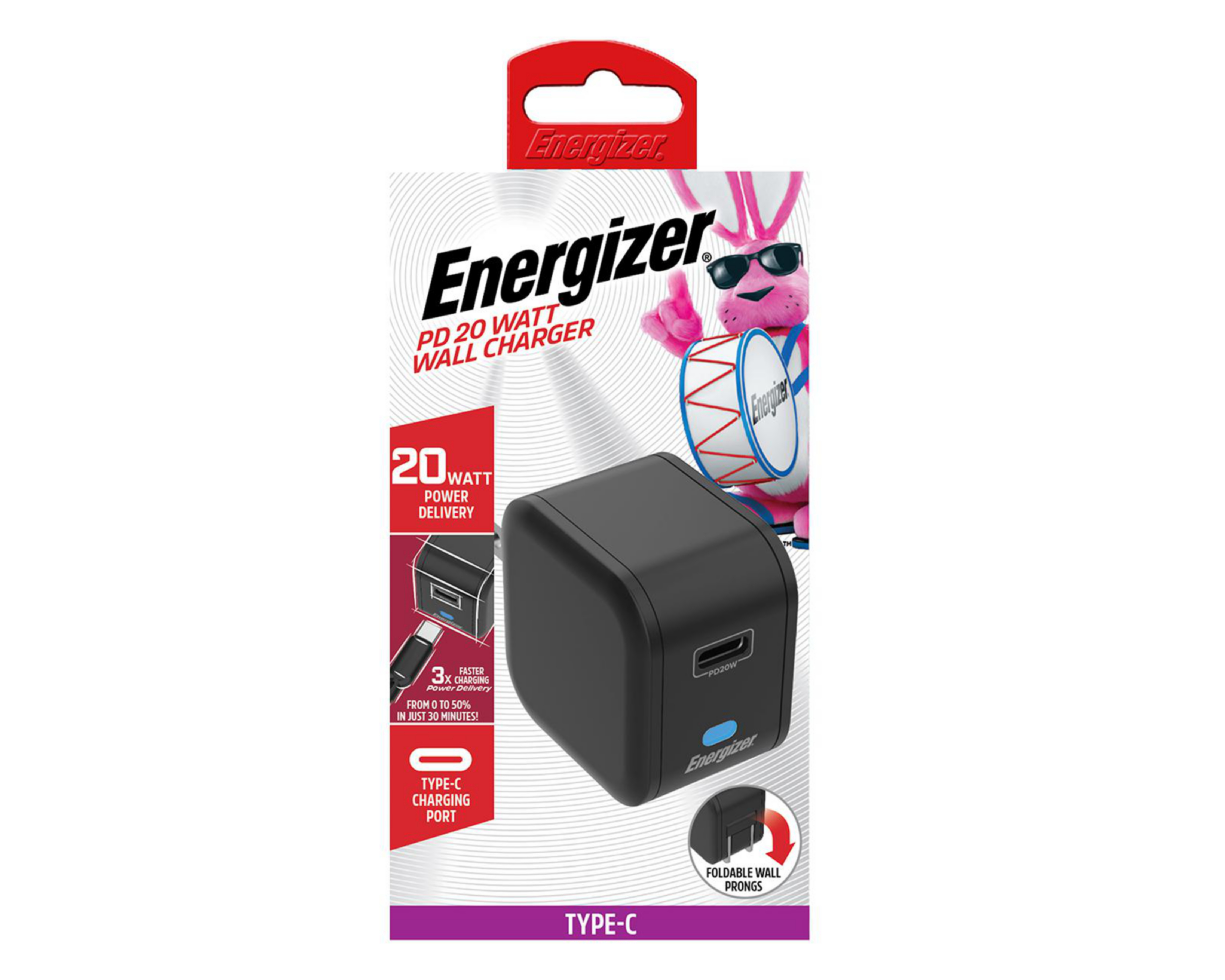 Foto 5 | Adaptador de Corriente Energizer con Entrada Tipo C 20W