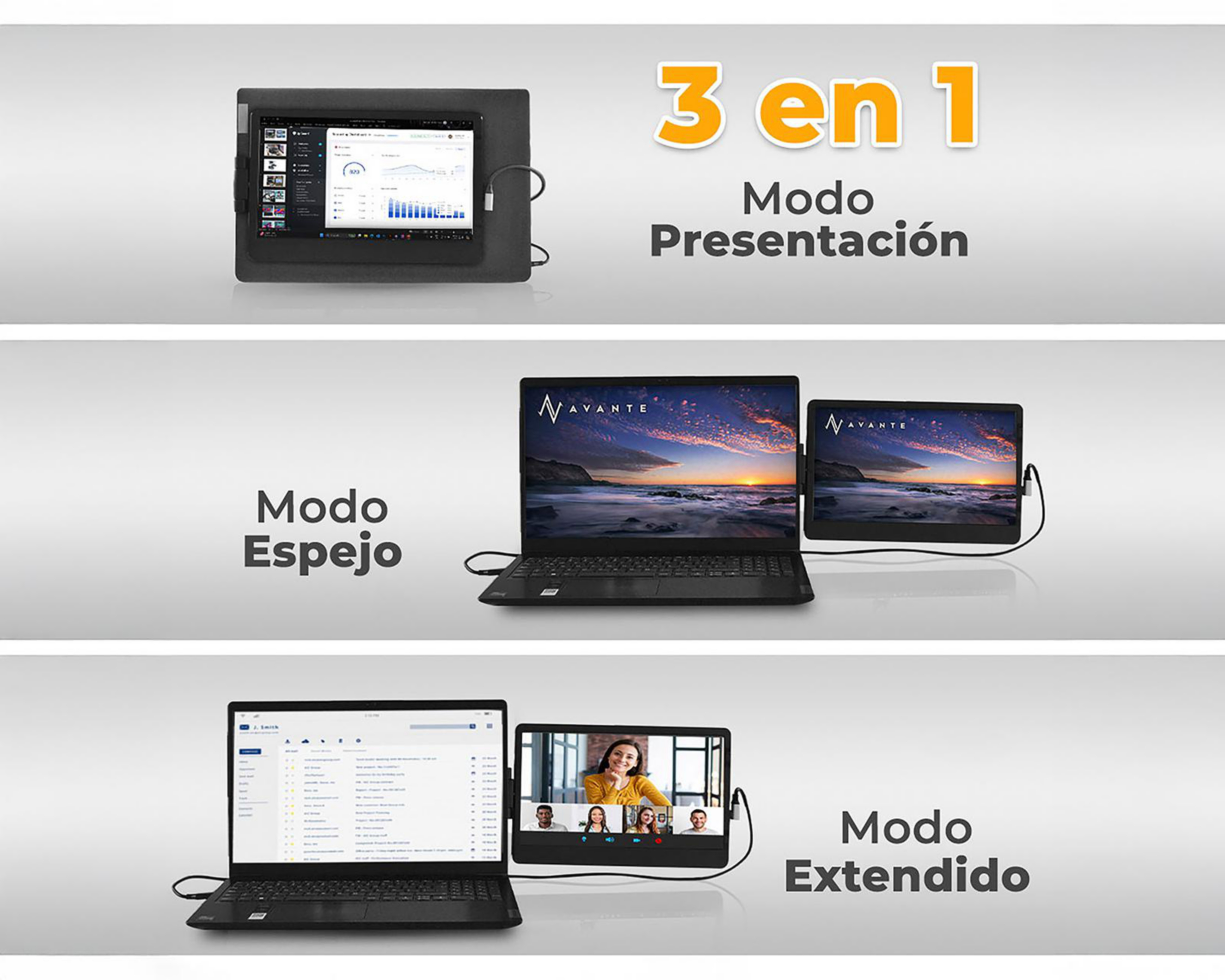 Foto 4 | Monitor Avante 14.1" HD 60 Hz