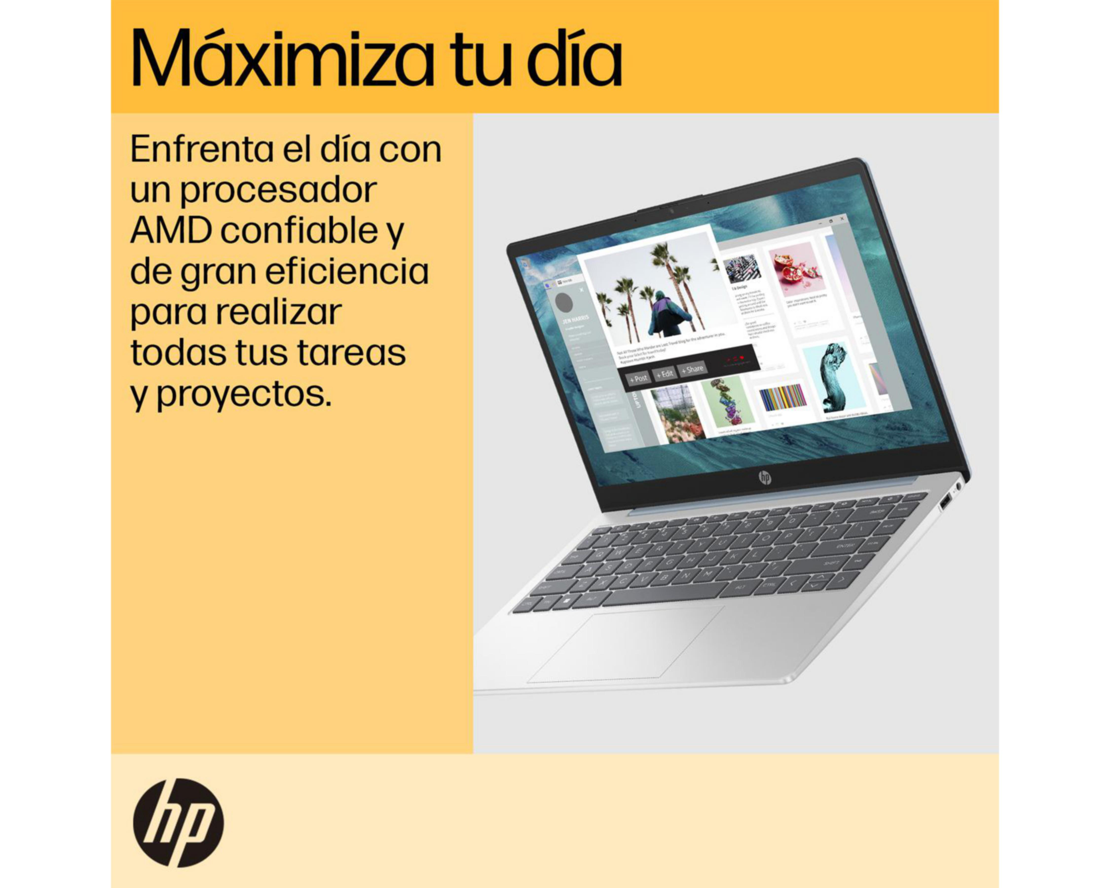 Foto 9 pulgar | Laptop HP 14-EM0002LA 14" Ryzen 5-7520u 8 GB RAM 512 GB SSD Gris