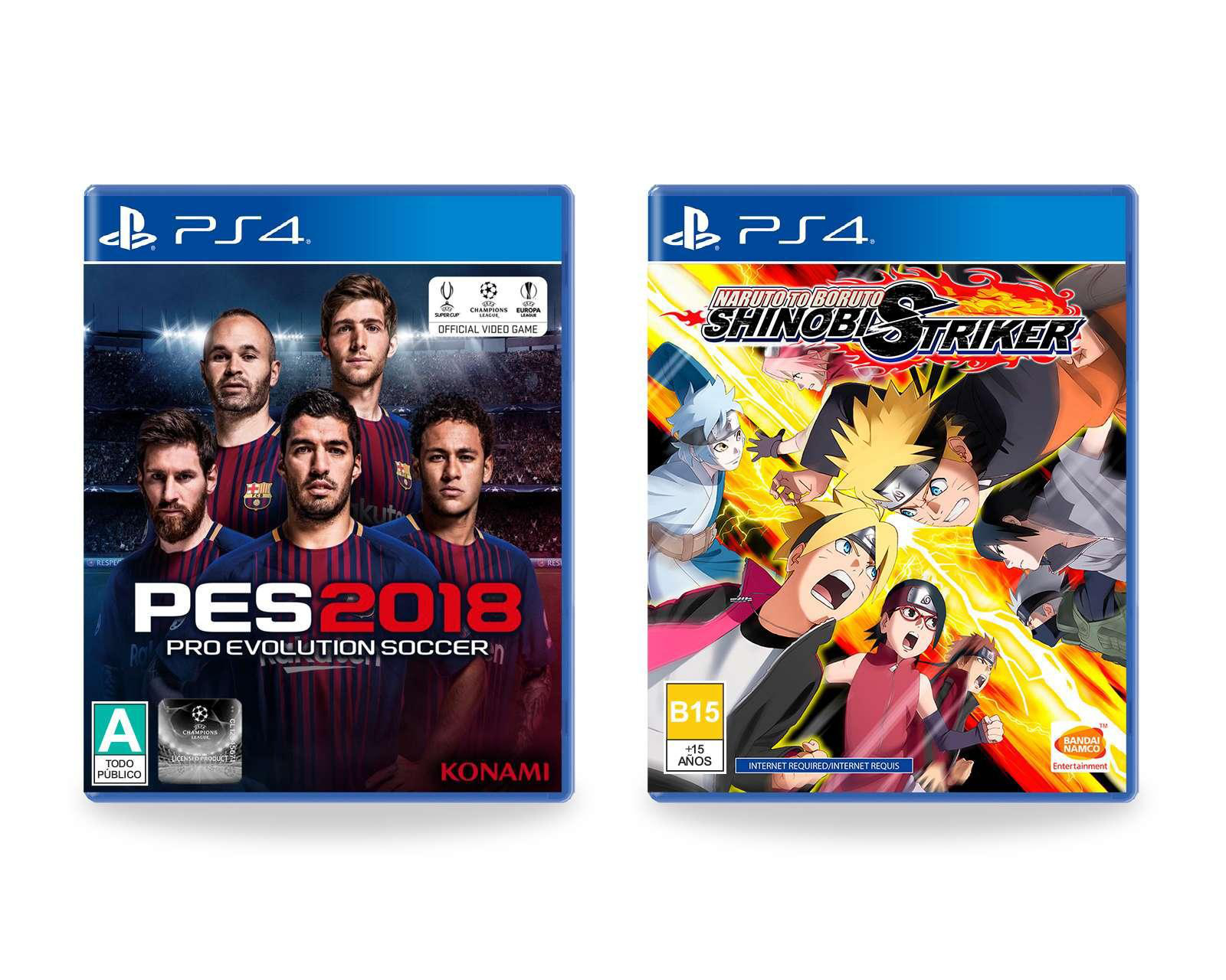 Foto 1 | PES 2018 y Naruto to Boruto: Shinobi Striker para PS4