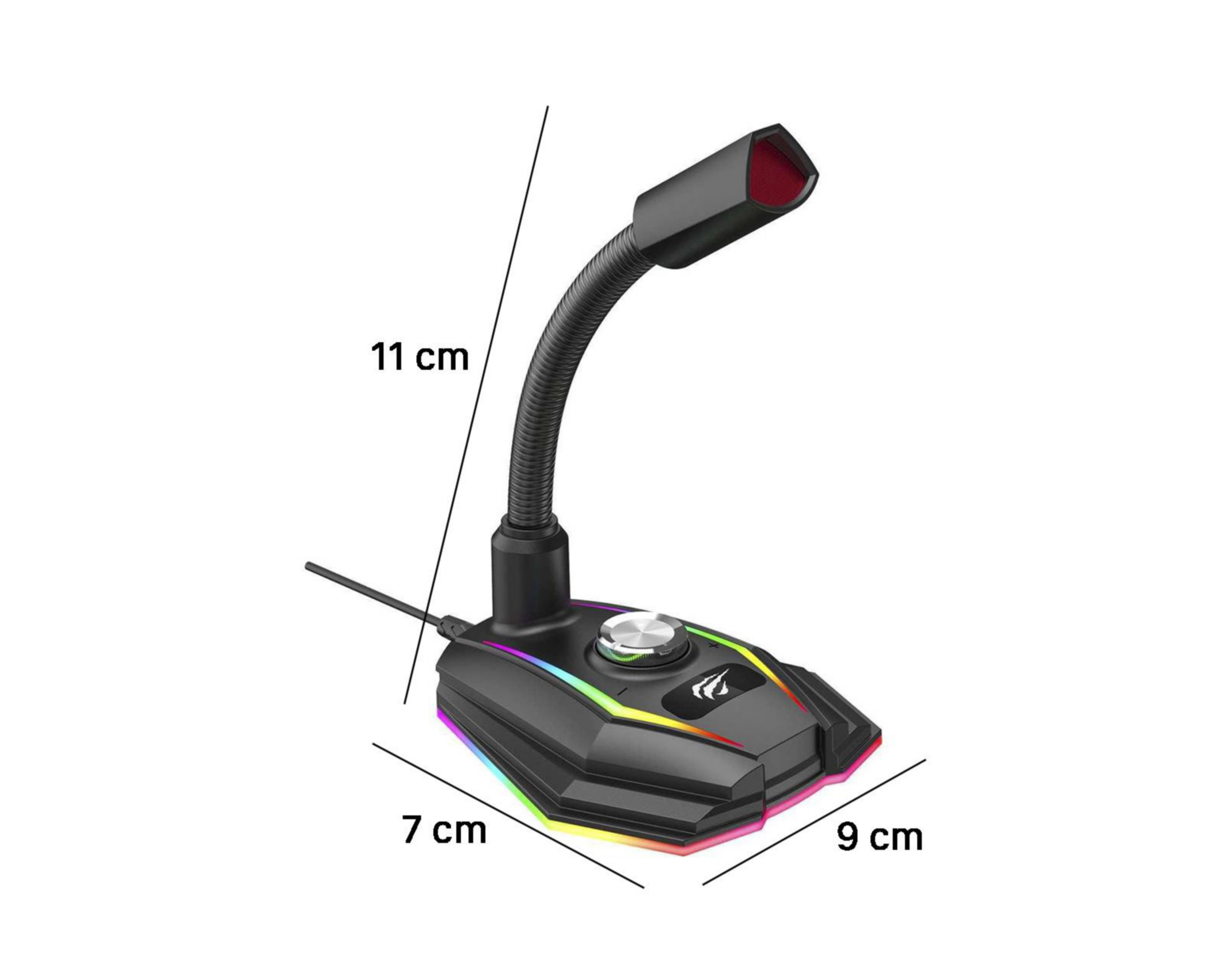 Foto 3 | Micrófono Gamer Gamecraft Tritium MG100 con Luces LED