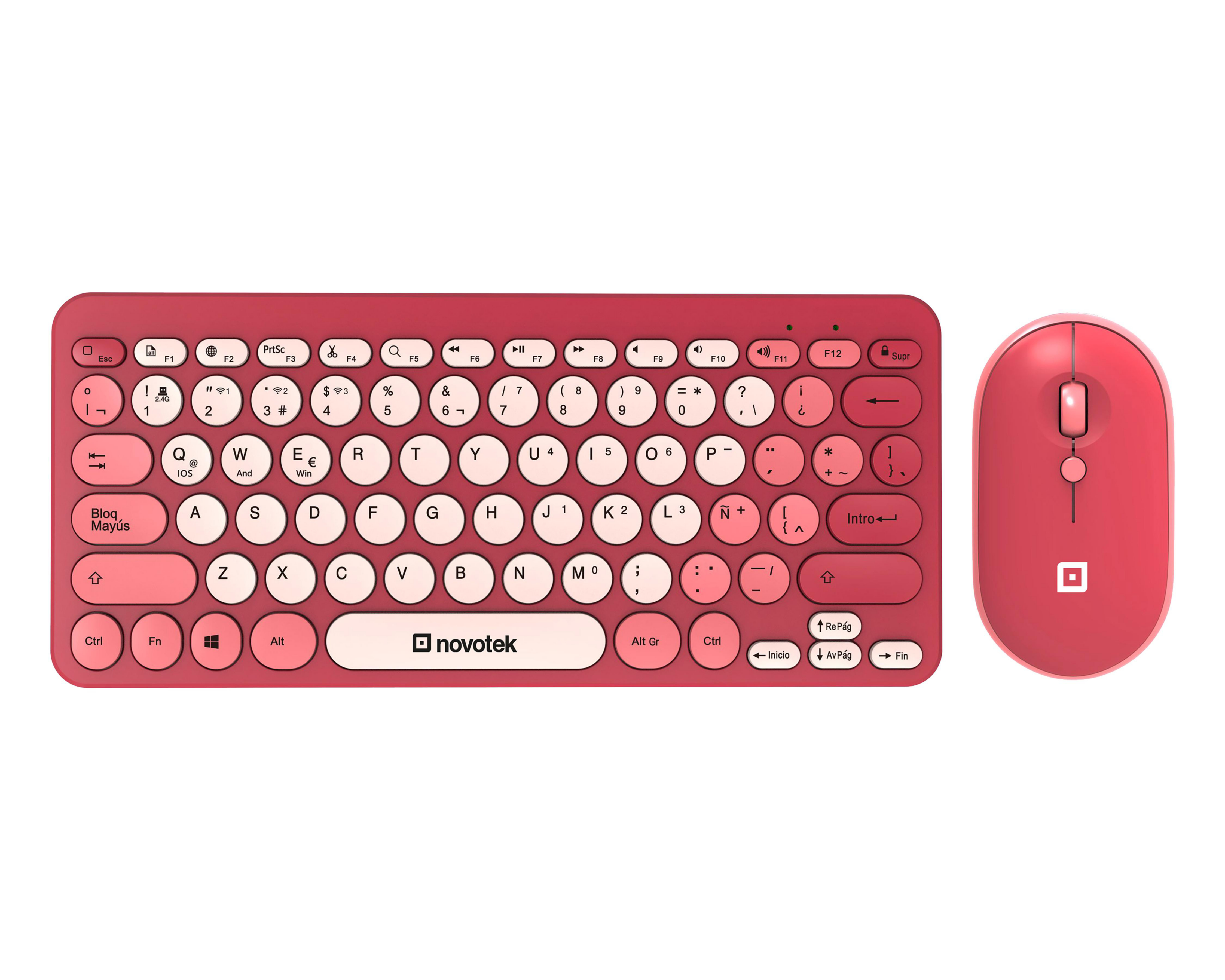 Foto 4 pulgar | Combo de Teclado y Mouse Inalámbrico Novotek CMB-140 2 Piezas