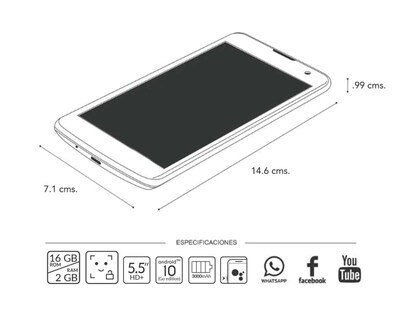 Foto 8 | AT&T/Unefon Alcatel 5002M 1B 16 GB Negro