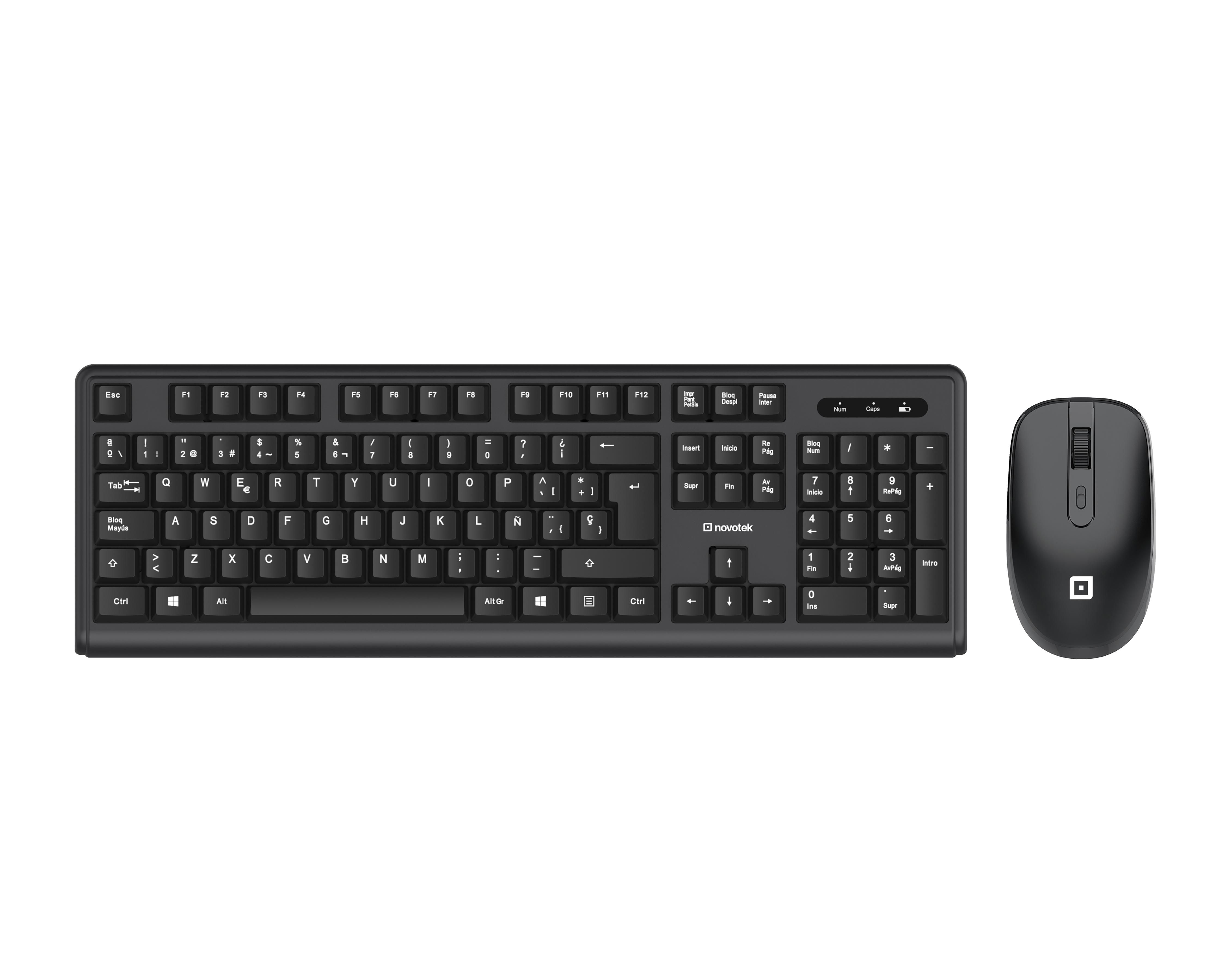 Combo de Teclado y Mouse Inalámbrico Novotek  CMB-130 2 Piezas