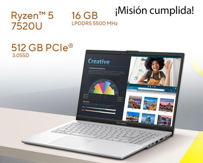 Foto 3 | Laptop Asus E1504FA-NJ274W 15.6" Windows 11 AMD Ryzen 5 16 GB RAM 512 GB SSD Plata