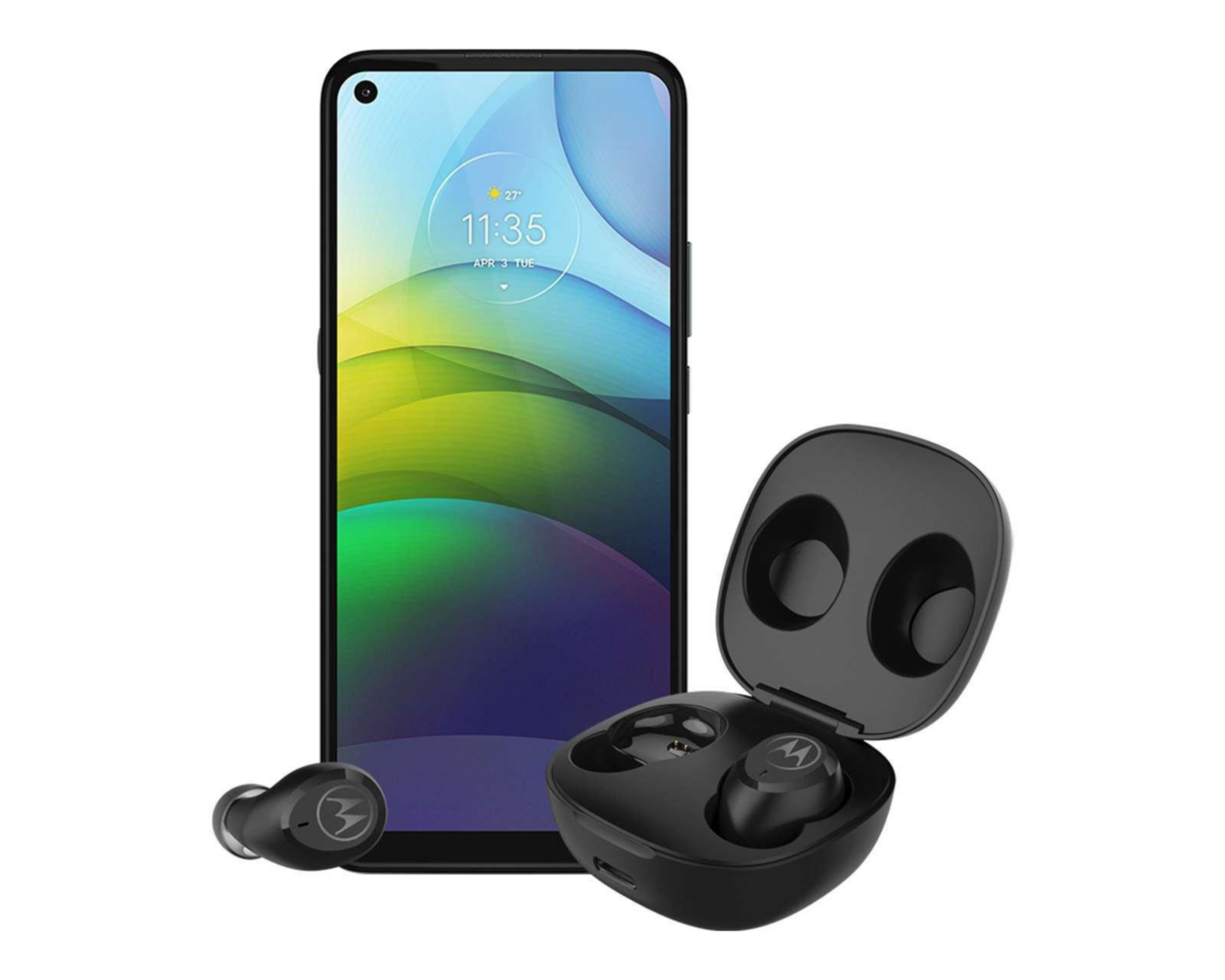 Foto 3 pulgar | Celular Motorola Liberado Moto G9 Power 128 GB Verde + Moto Buds