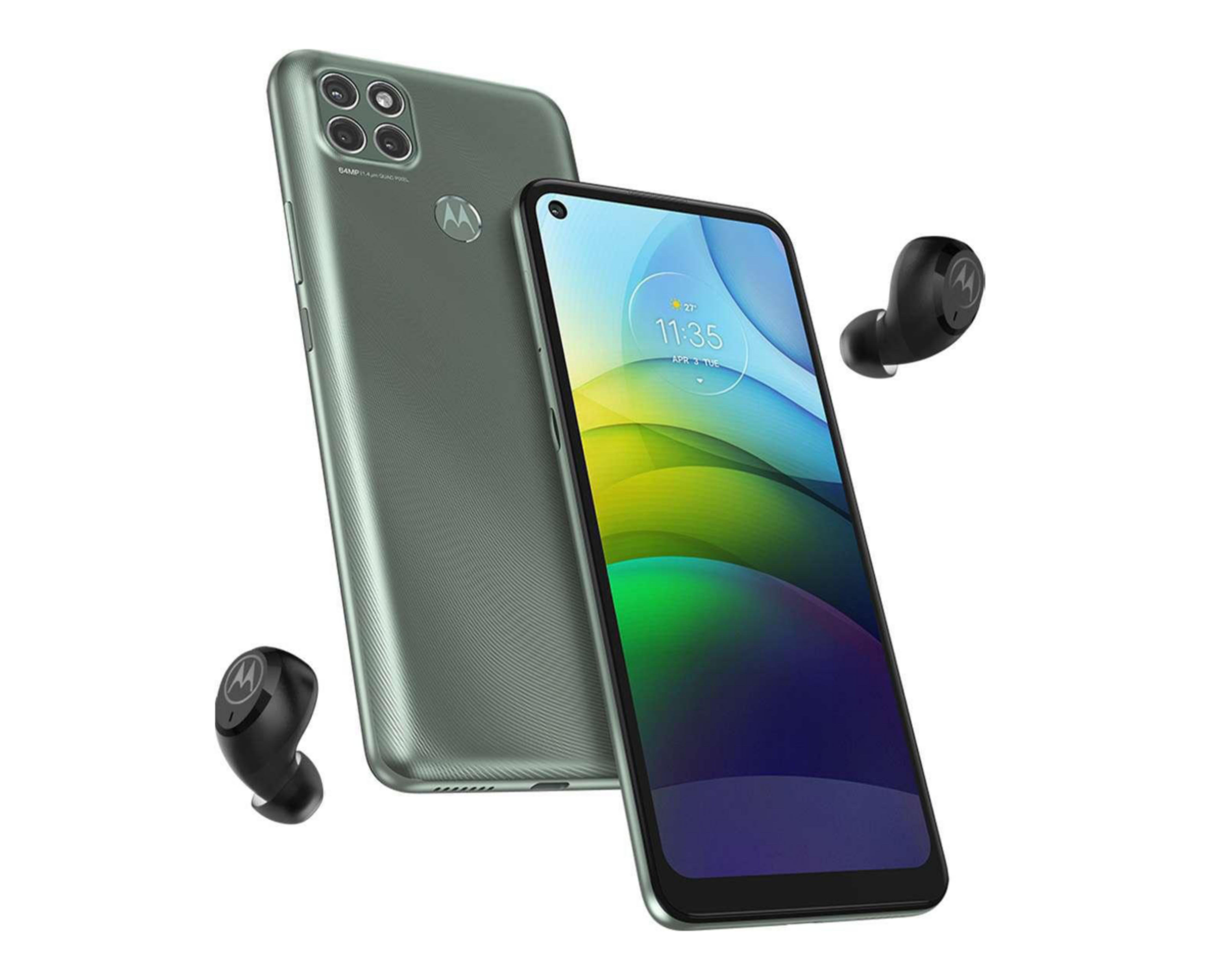 Foto 4 pulgar | Celular Motorola Liberado Moto G9 Power 128 GB Verde + Moto Buds