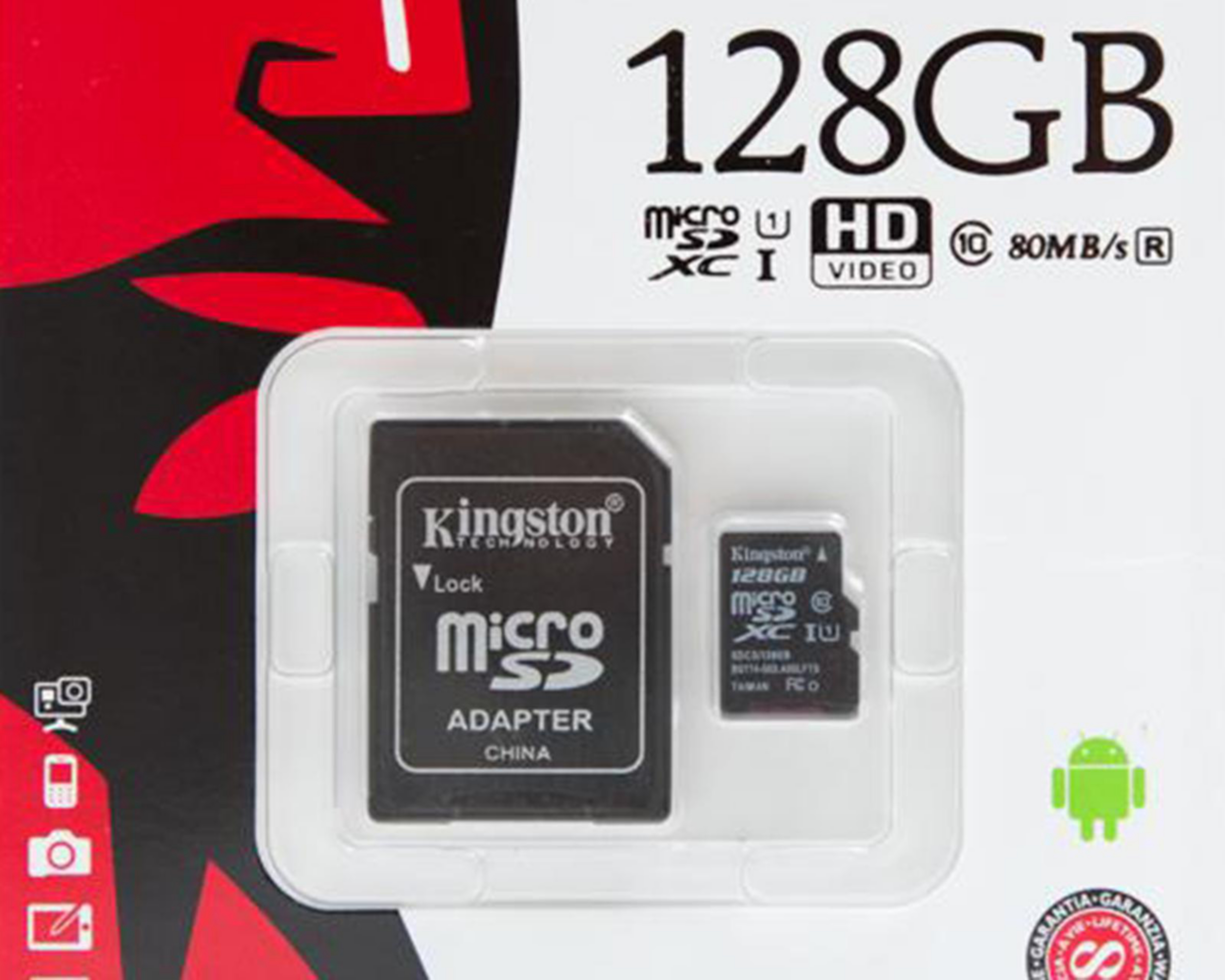 Foto 3 pulgar | Memoria MicroSD Kingston 128 GB Clase 10