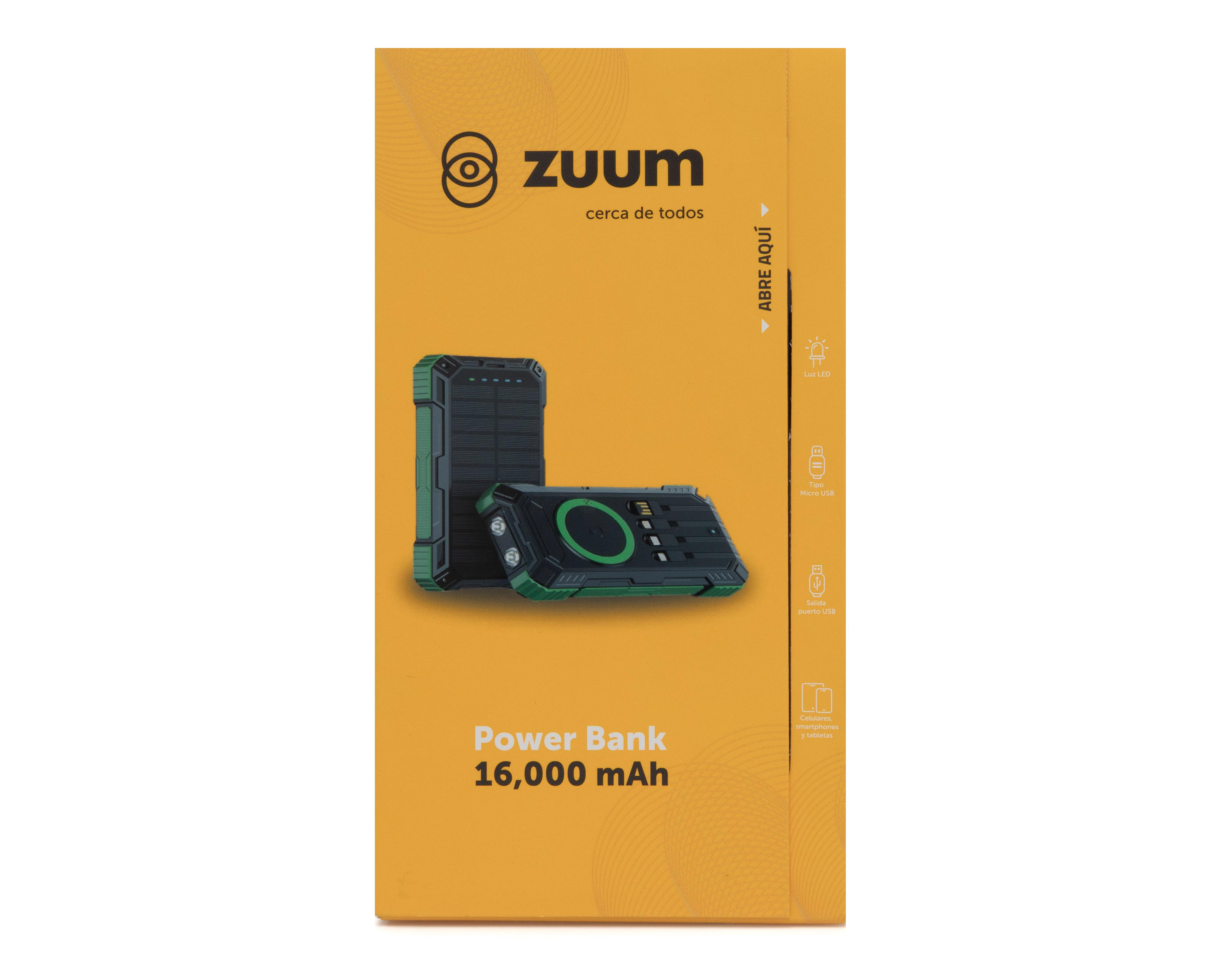 Foto 7 pulgar | Batería Portátil Zuum 16000 mAh