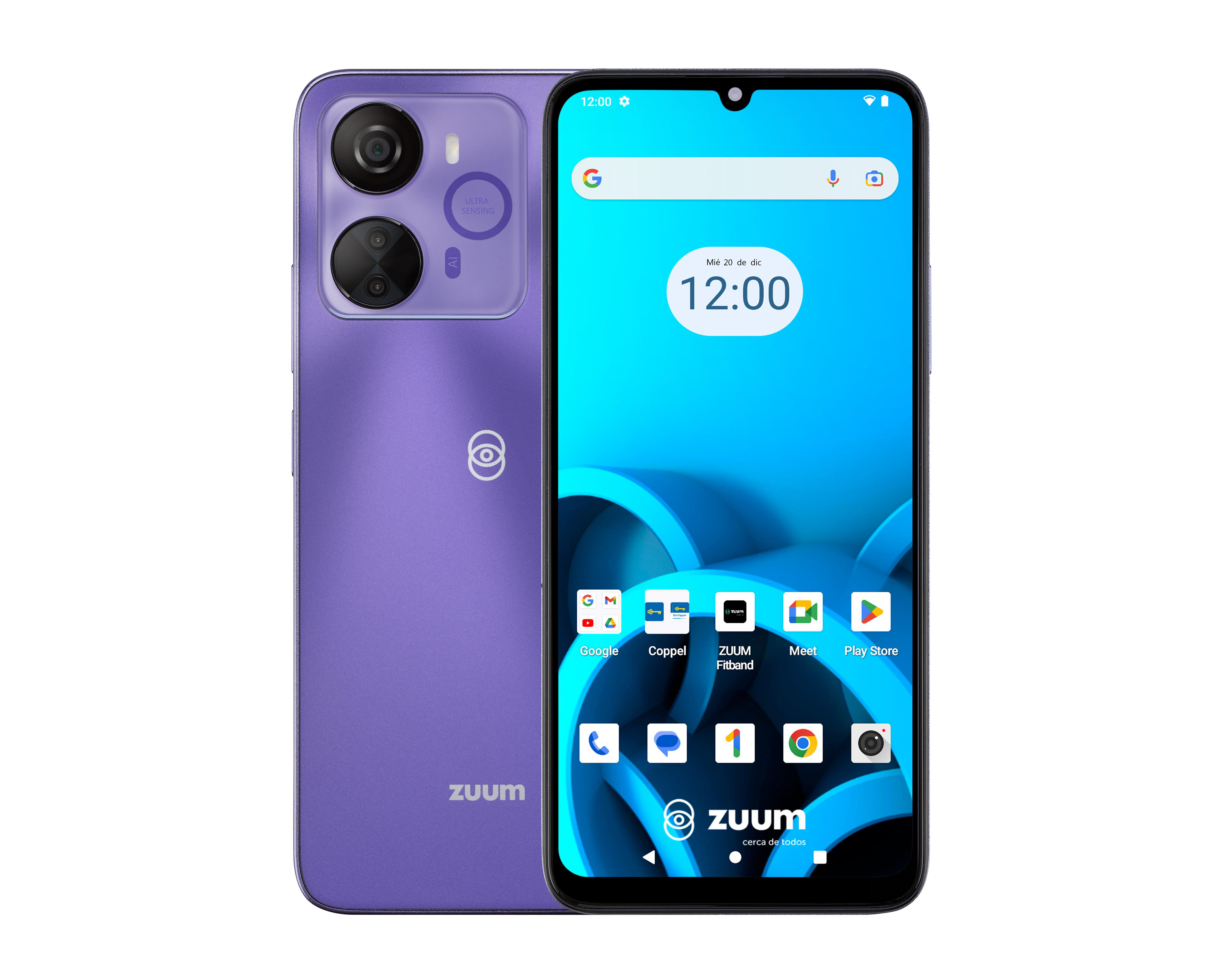Celular Zuum Desbloqueado Aura M1 128 GB Morado $2,699