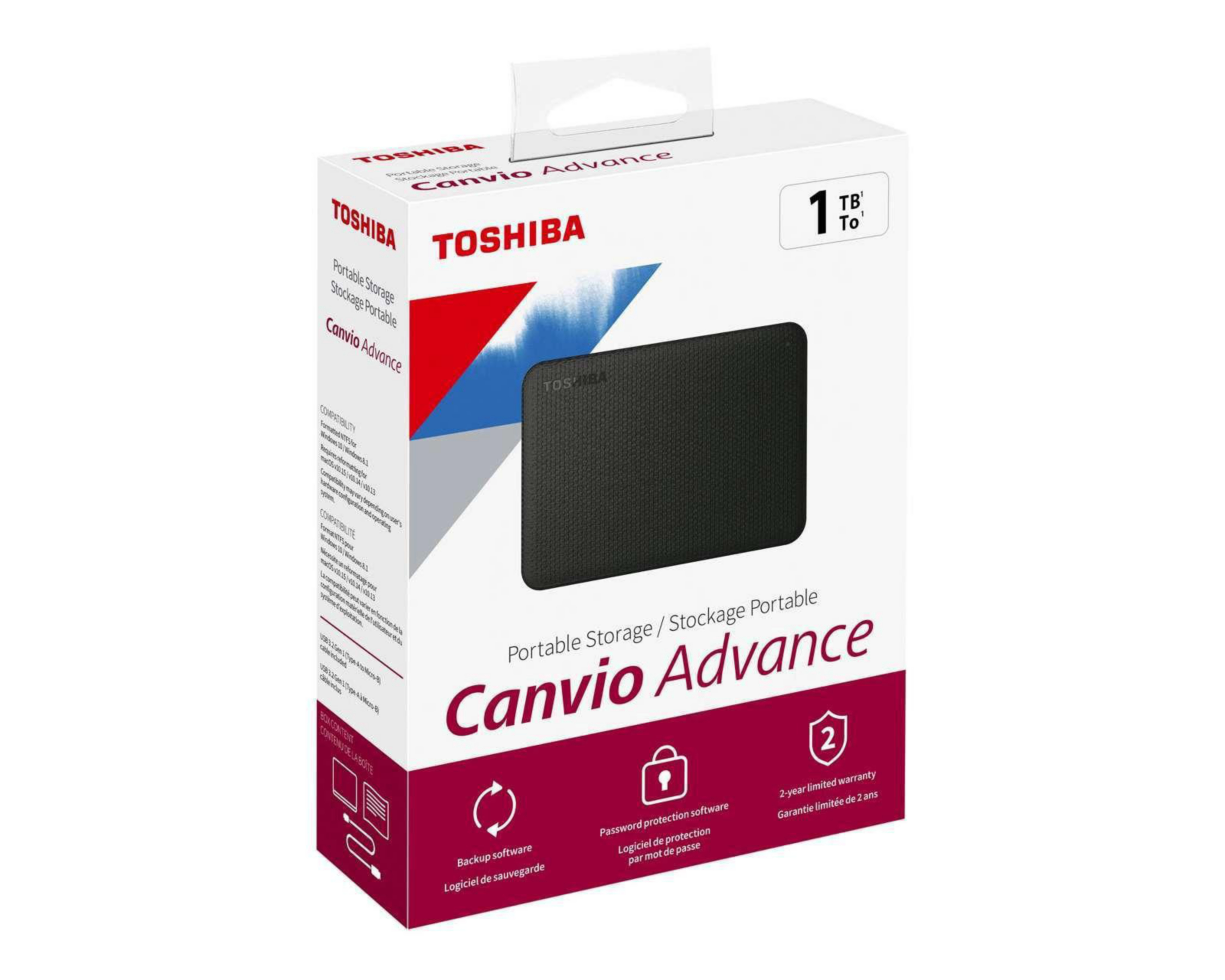 Foto 4 pulgar | Disco Duro Externo Toshiba 1 TB USB 2.0/3.0 Canvio Advance