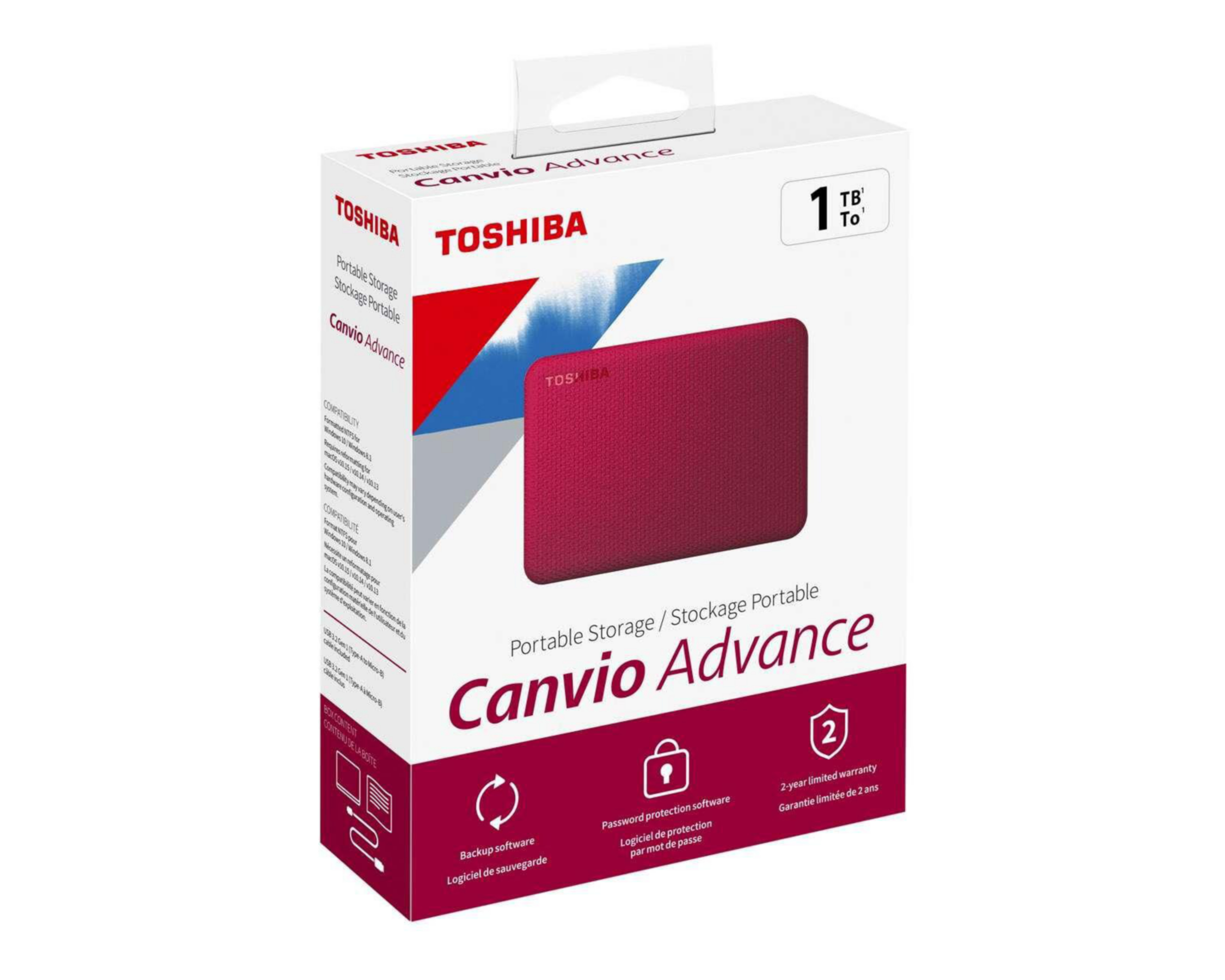 Foto 4 pulgar | Disco Duro Externo Toshiba 1 TB USB 2.0/3.0 Canvio Advance