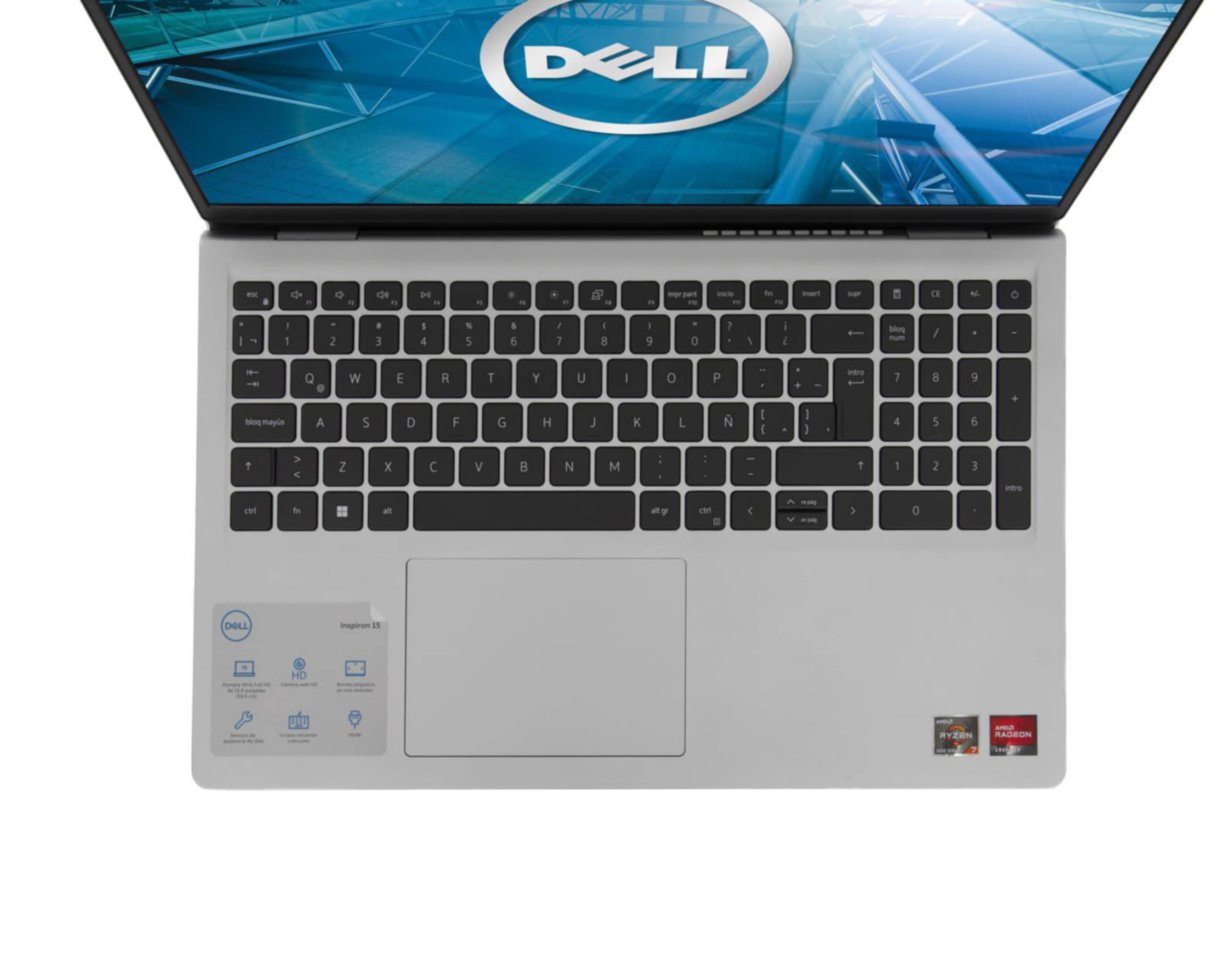 Foto 5 pulgar | Laptop Dell I3525FN1R716512SW11 15.6" Windows 11 Home AMD Ryzen 7 16 GB RAM 512 SSD Plata