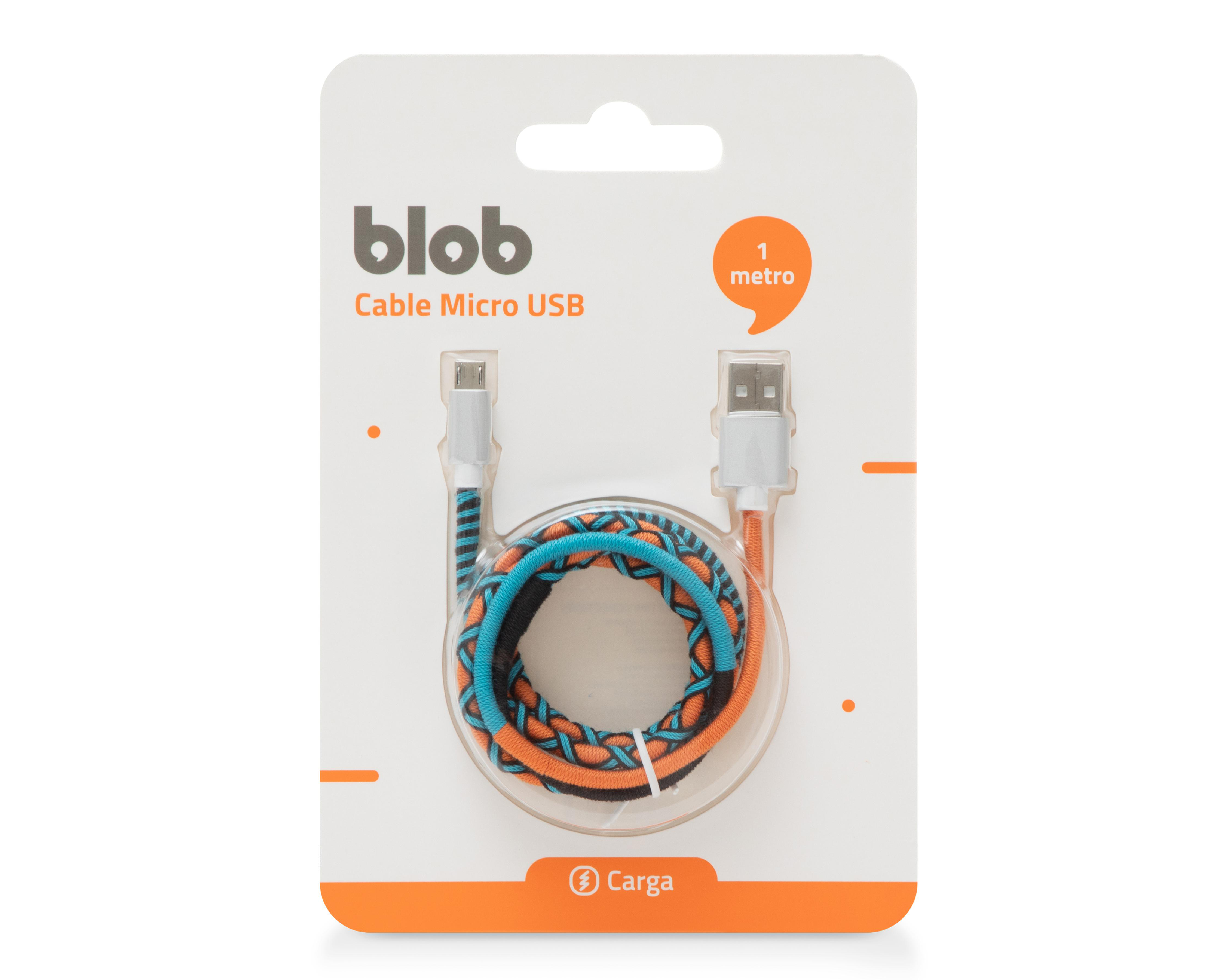 Foto 4 pulgar | Cable Blob Tipo Micro USB de 1 Metro