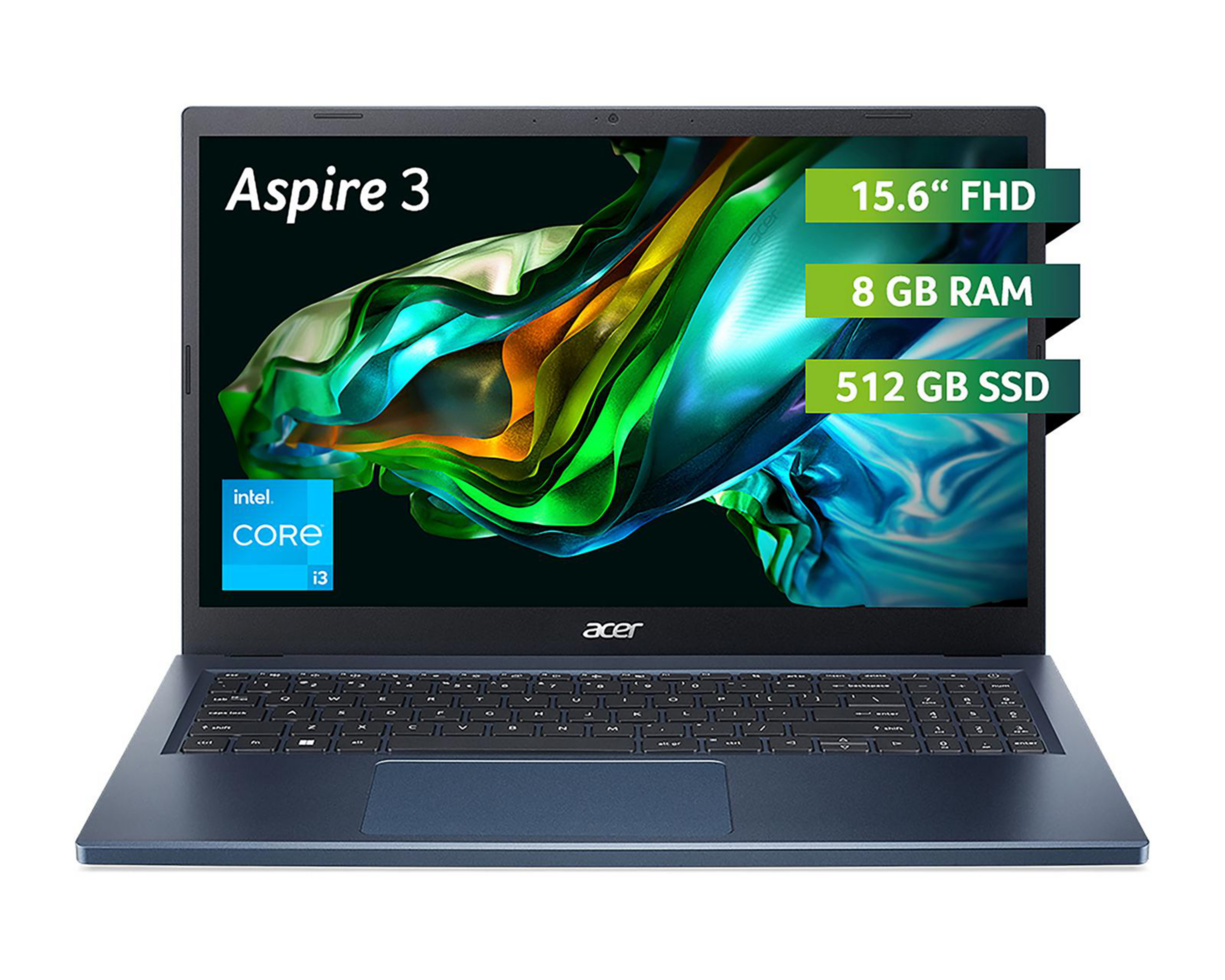 Laptop Acer Aspire 3 A315-510P-37AL 15.6' Intel Core i3 8 GB de 512 GB SSD Azul $8,299