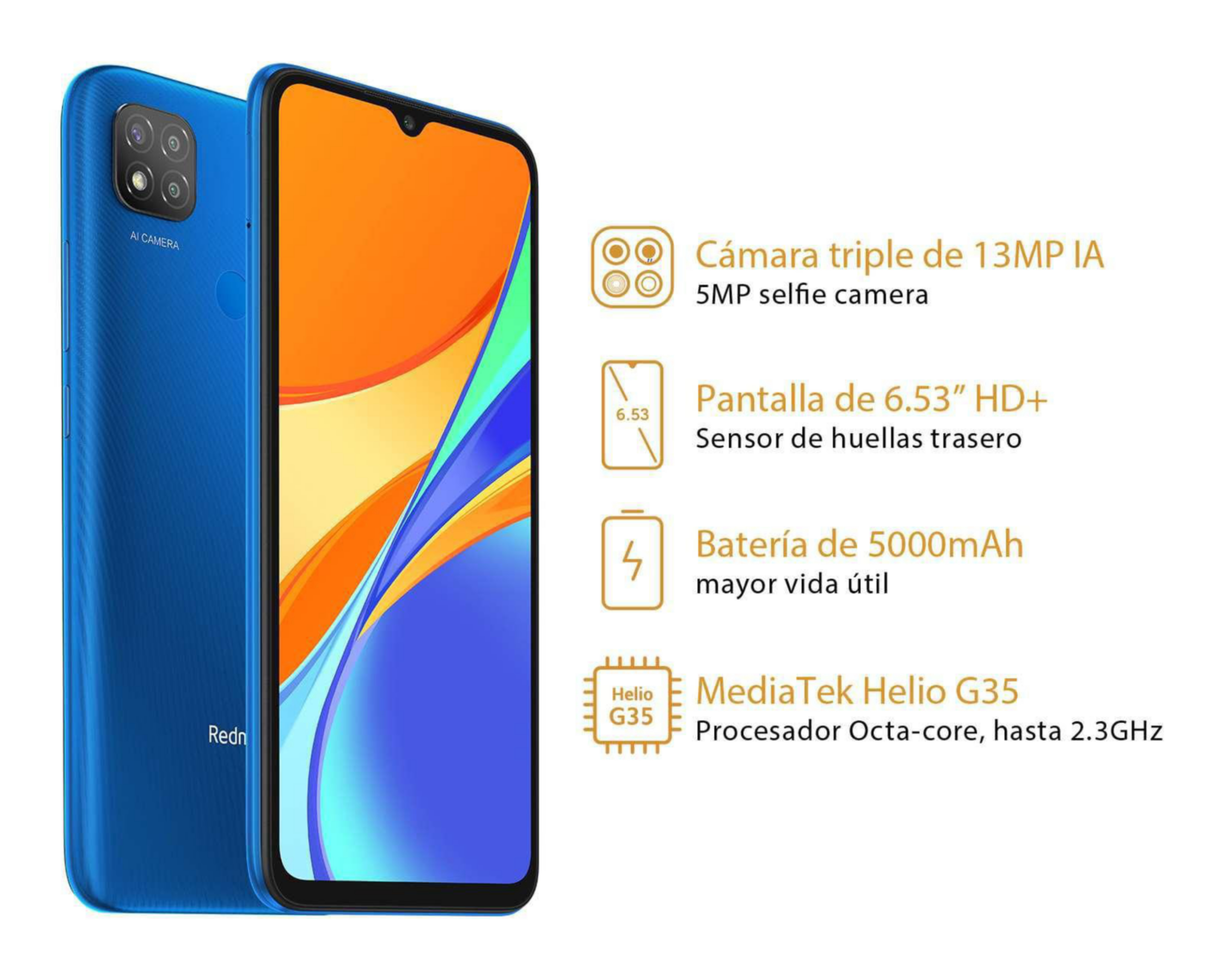 Foto 6 | AT&T/Unefon Xiaomi Redmi 9C 32GB Azul