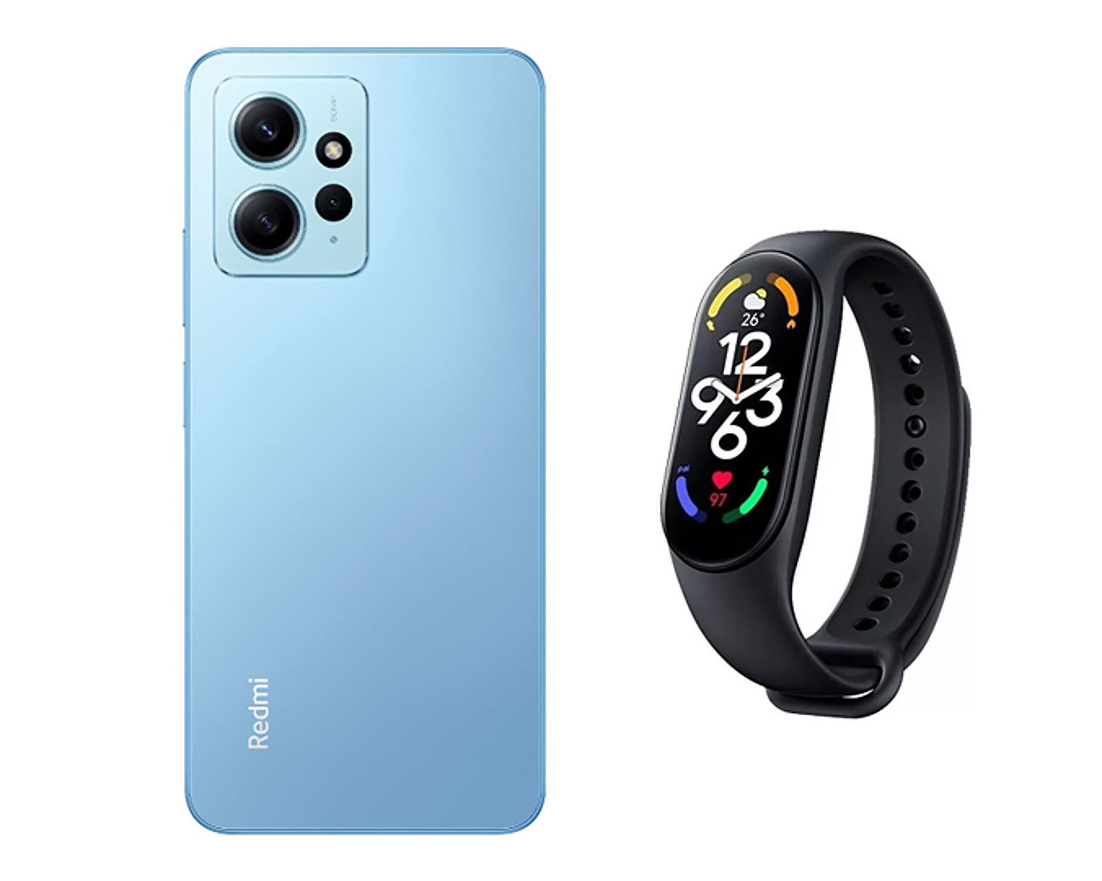 Foto 2 pulgar | Movistar Xiaomi Redmi Note 12 128 GB Azul + Fitband