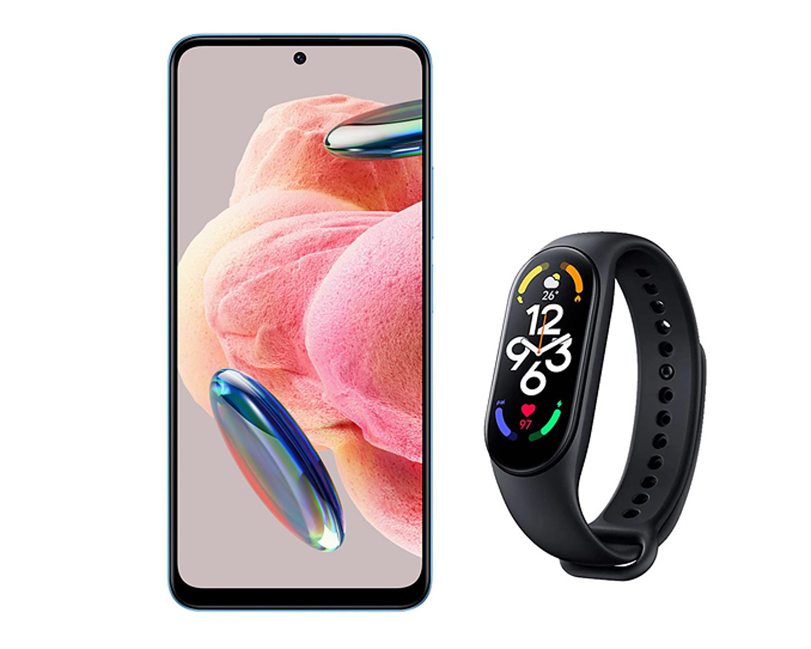 Foto 3 pulgar | Movistar Xiaomi Redmi Note 12 128 GB Azul + Fitband