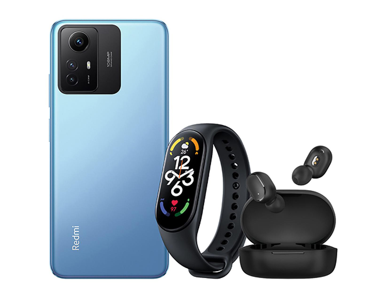 Foto 3 pulgar | Movistar Xiaomi Redmi Note 12S 256 GB Azul + Fitband y Audífonos