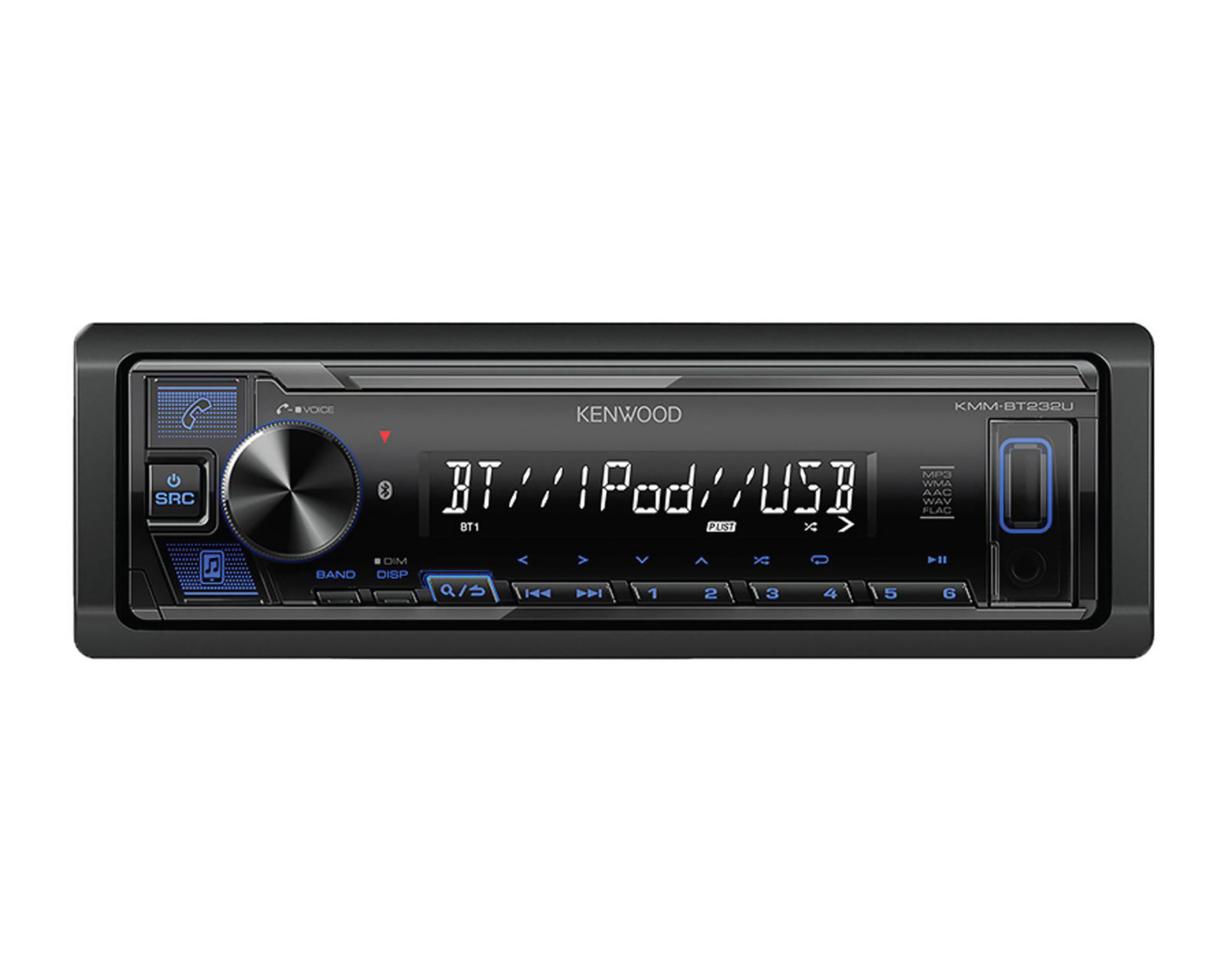 Foto 2 pulgar | Autoestéreo Kenwood sin CD KMM-BT332U Bluetooth Compatible con Android-iOS Negro