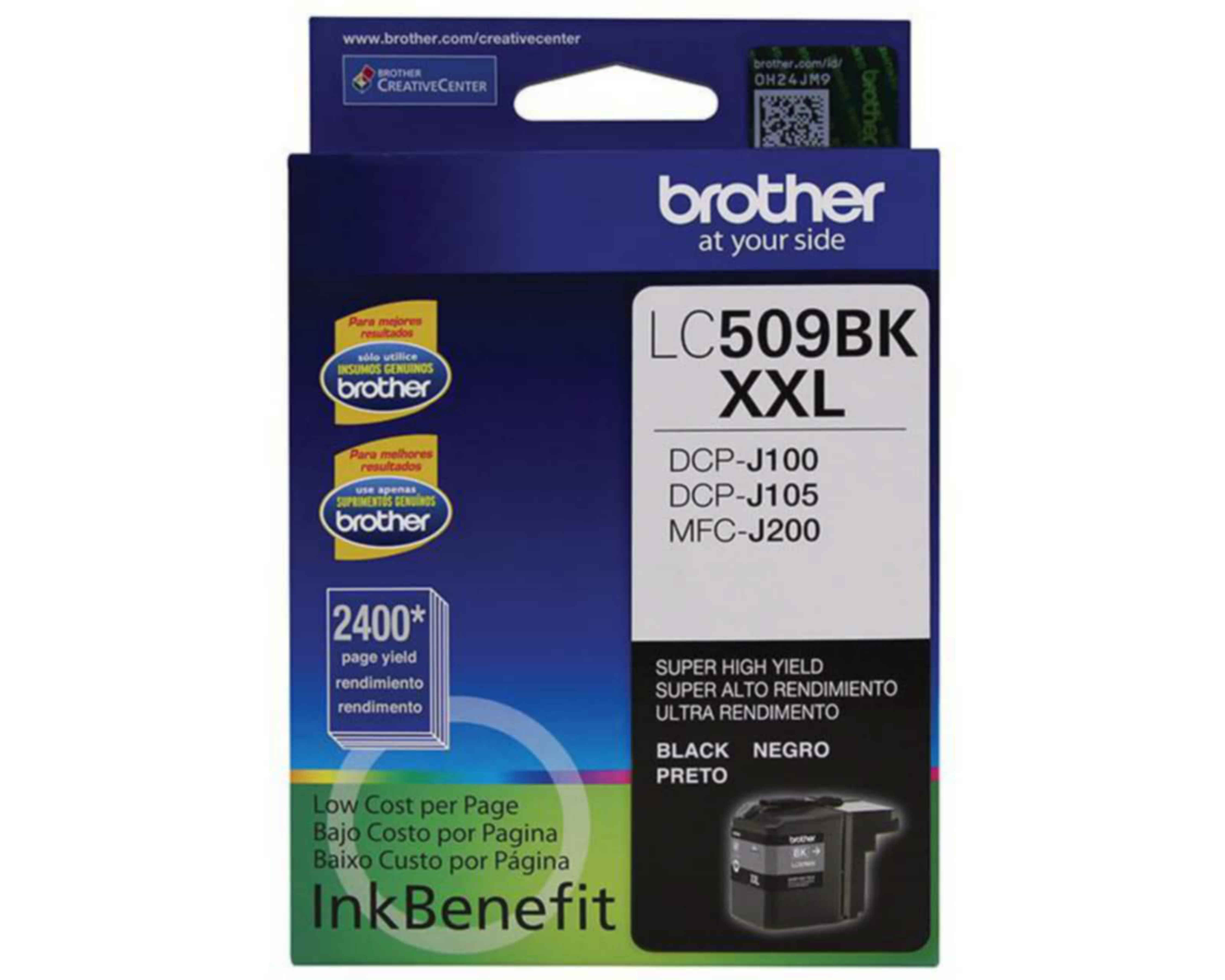 Foto 2 pulgar | Cartucho de Tinta Brother LC509BK Negro