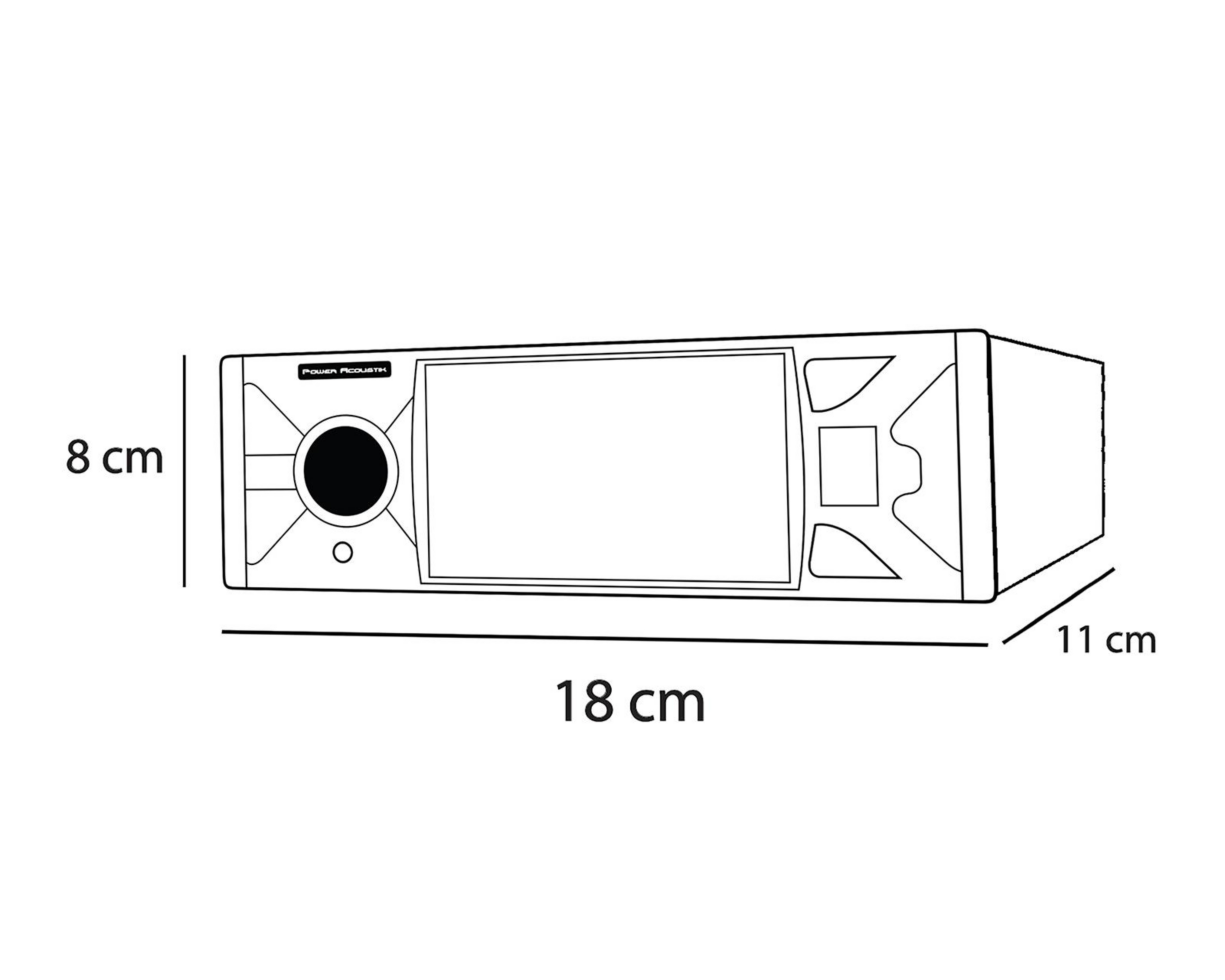 Foto 5 | Autoestéreo Power Acoustik Multimedia sin CD PL-430HB de 4.3" Bluetooth Negro