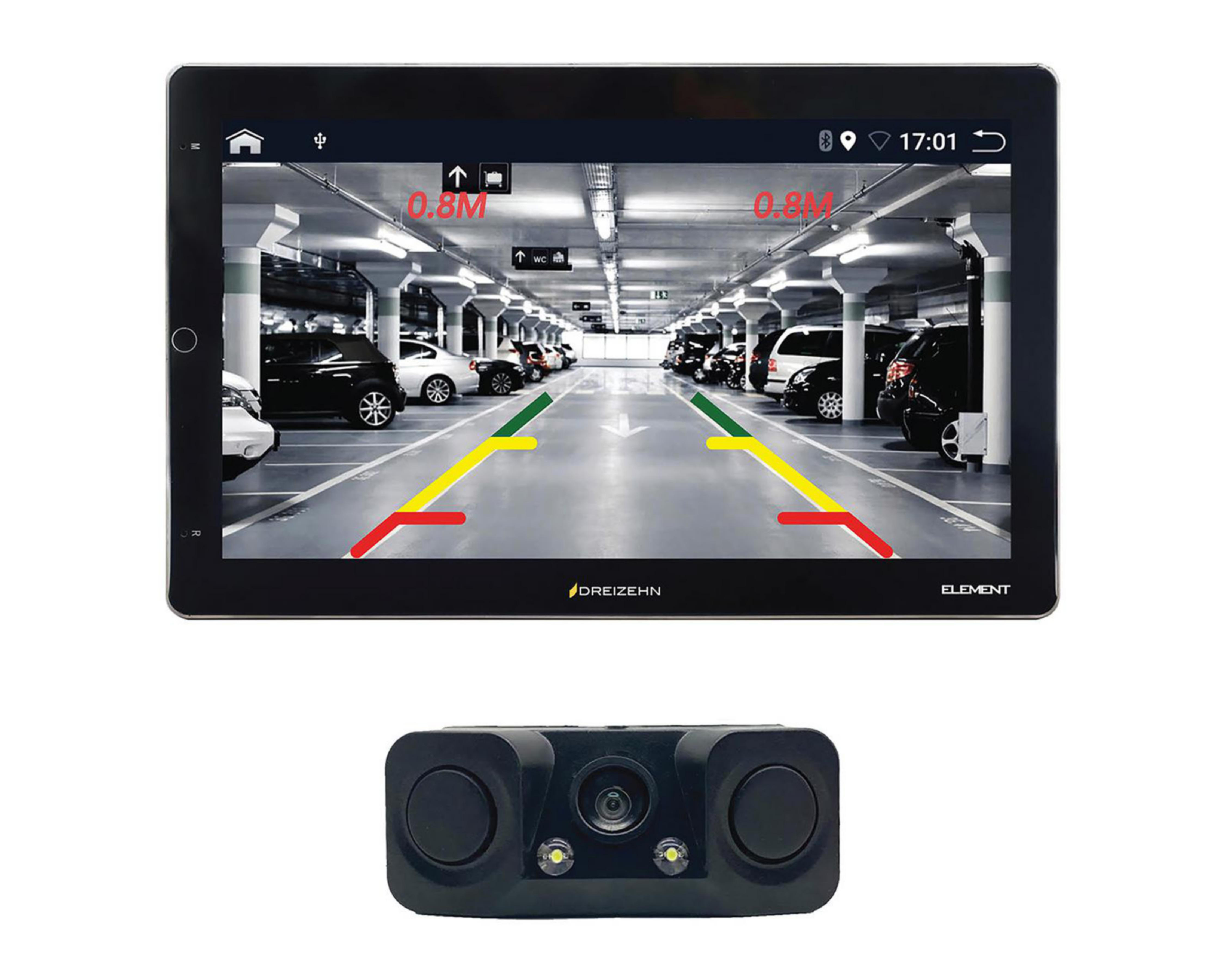 Foto 4 pulgar | Autoestéreo Dreizehn Multimedia sin CD Element de 10" Bluetooth Compatible con Android Auto Negro