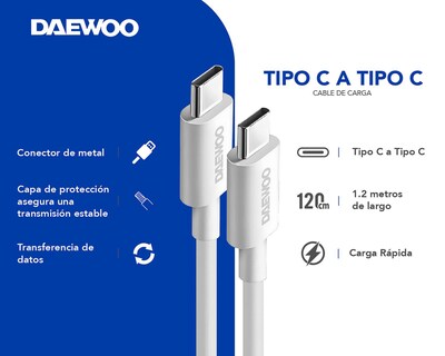 Foto 4 | Cable Daewoo Tipo C de 120 cm