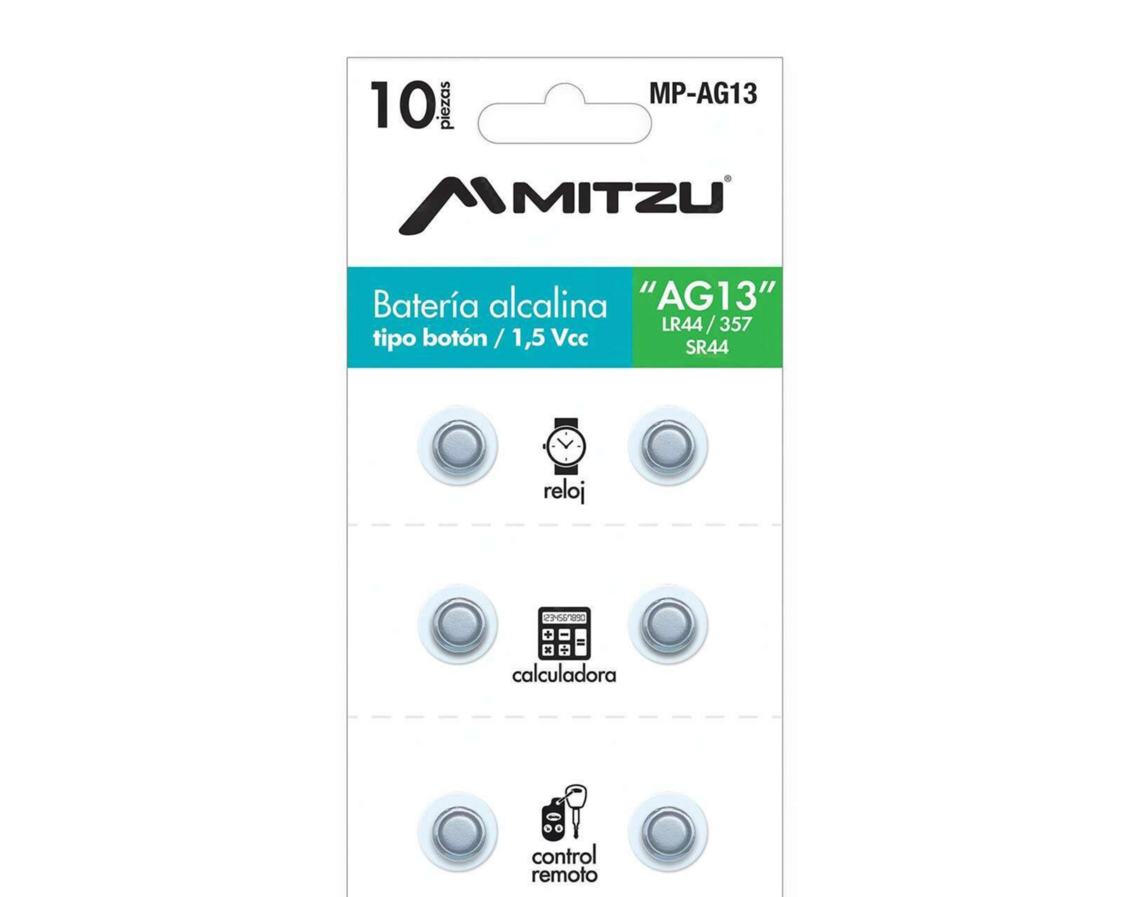 Foto 2 | Baterías Tipo Botón Mitzu 10 Piezas