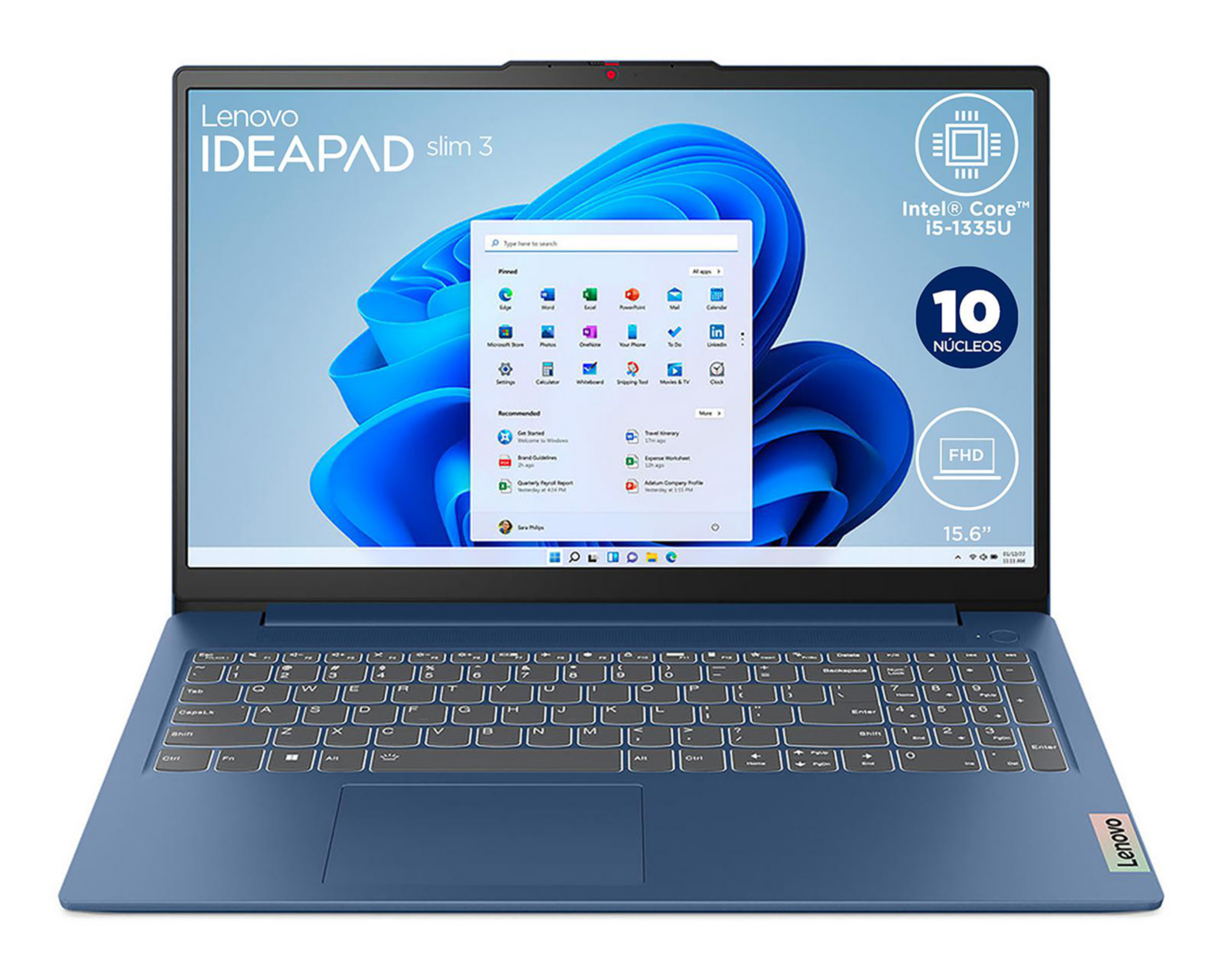 Foto 2 pulgar | Laptop Lenovo Ideapad Slim 3 15.6" Intel Core i5 8 GB RAM 512 GB SSD Azul