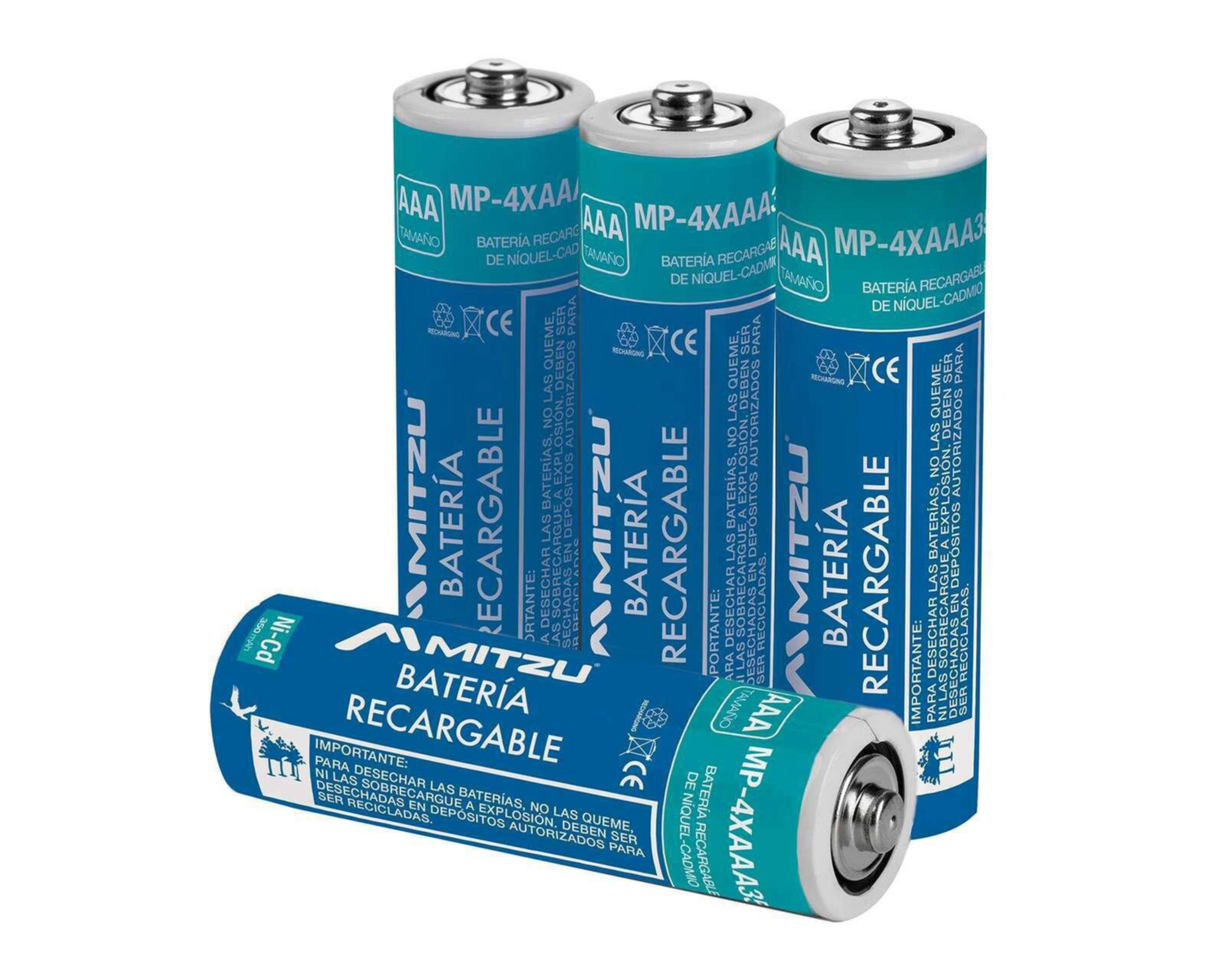 Baterías Recargables Mitzu 4 Piezas