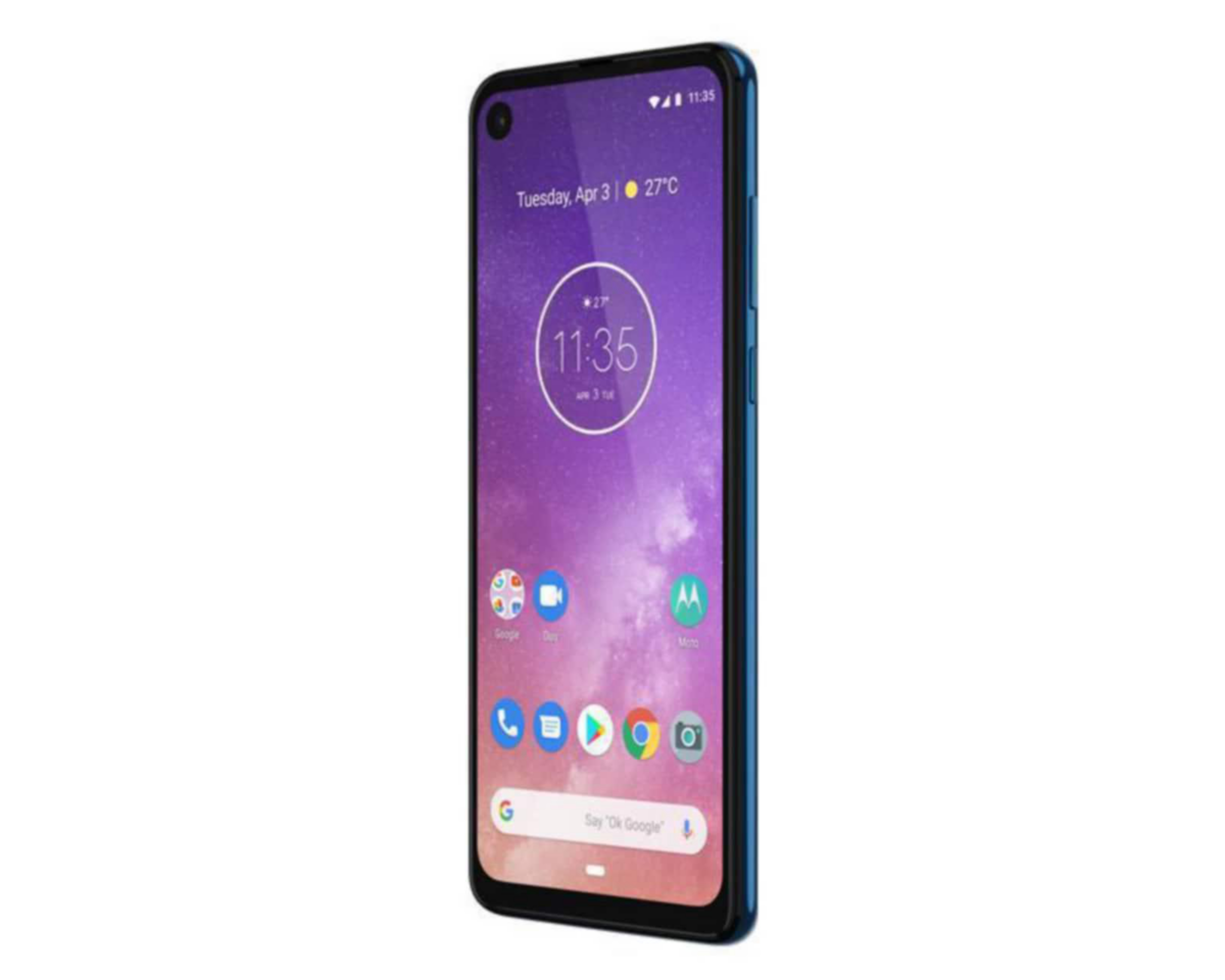 Foto 4 pulgar | Movistar Motorola One Vision 128 GB Azul