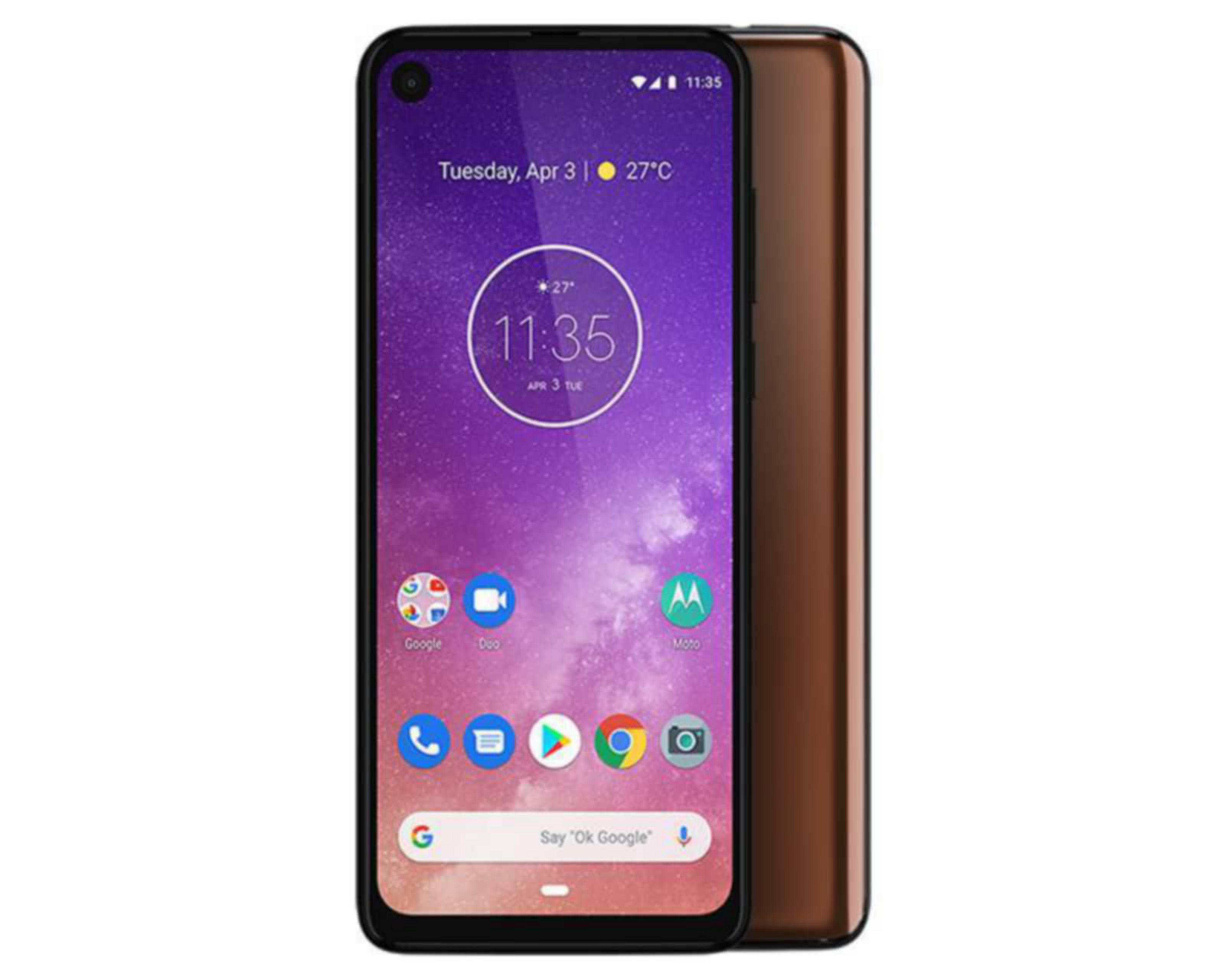 Foto 6 pulgar | Movistar Motorola One Vision 128 GB Café