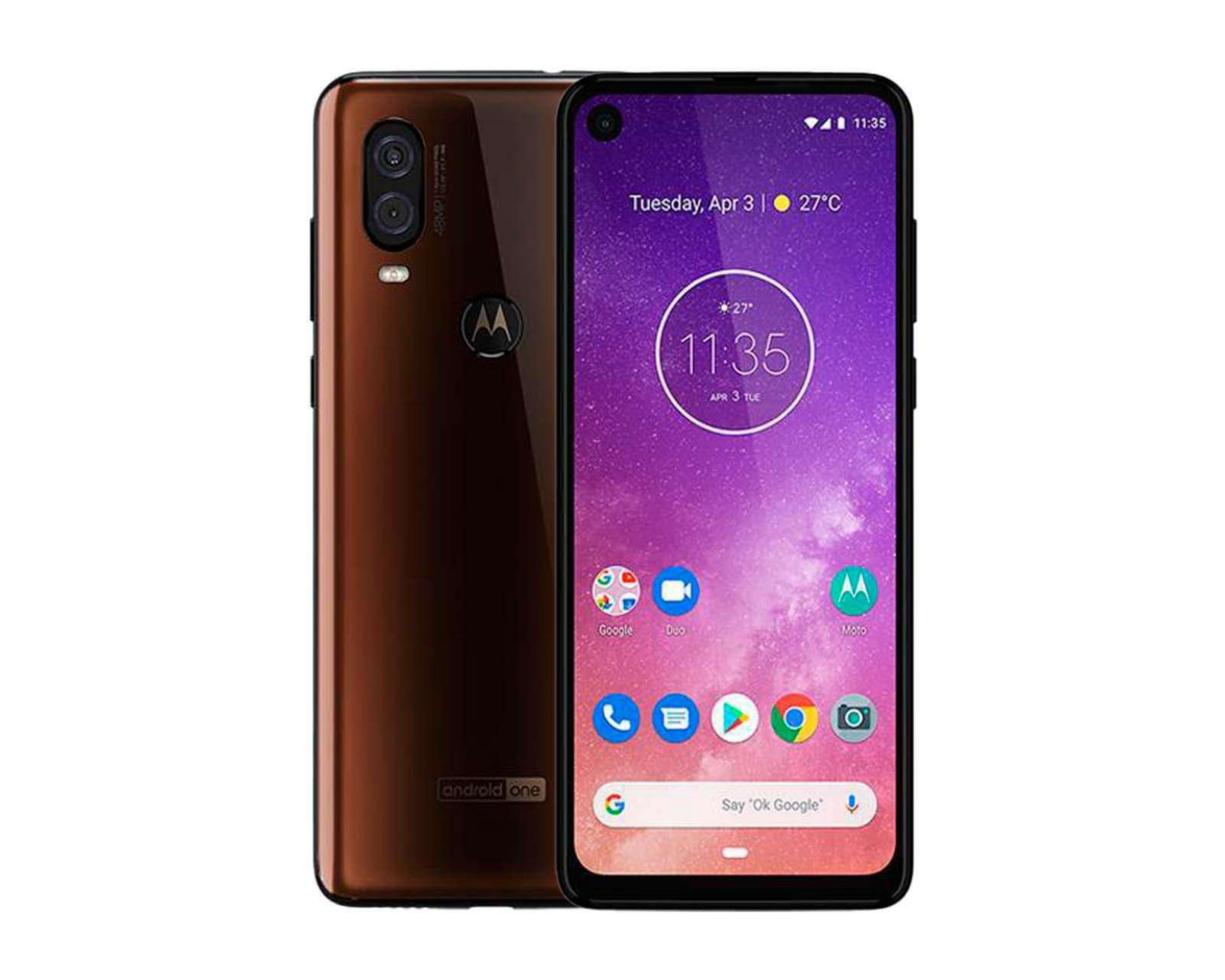 Foto 2 pulgar | AT&T/Unefon Motorola One Vision 128 GB Moka